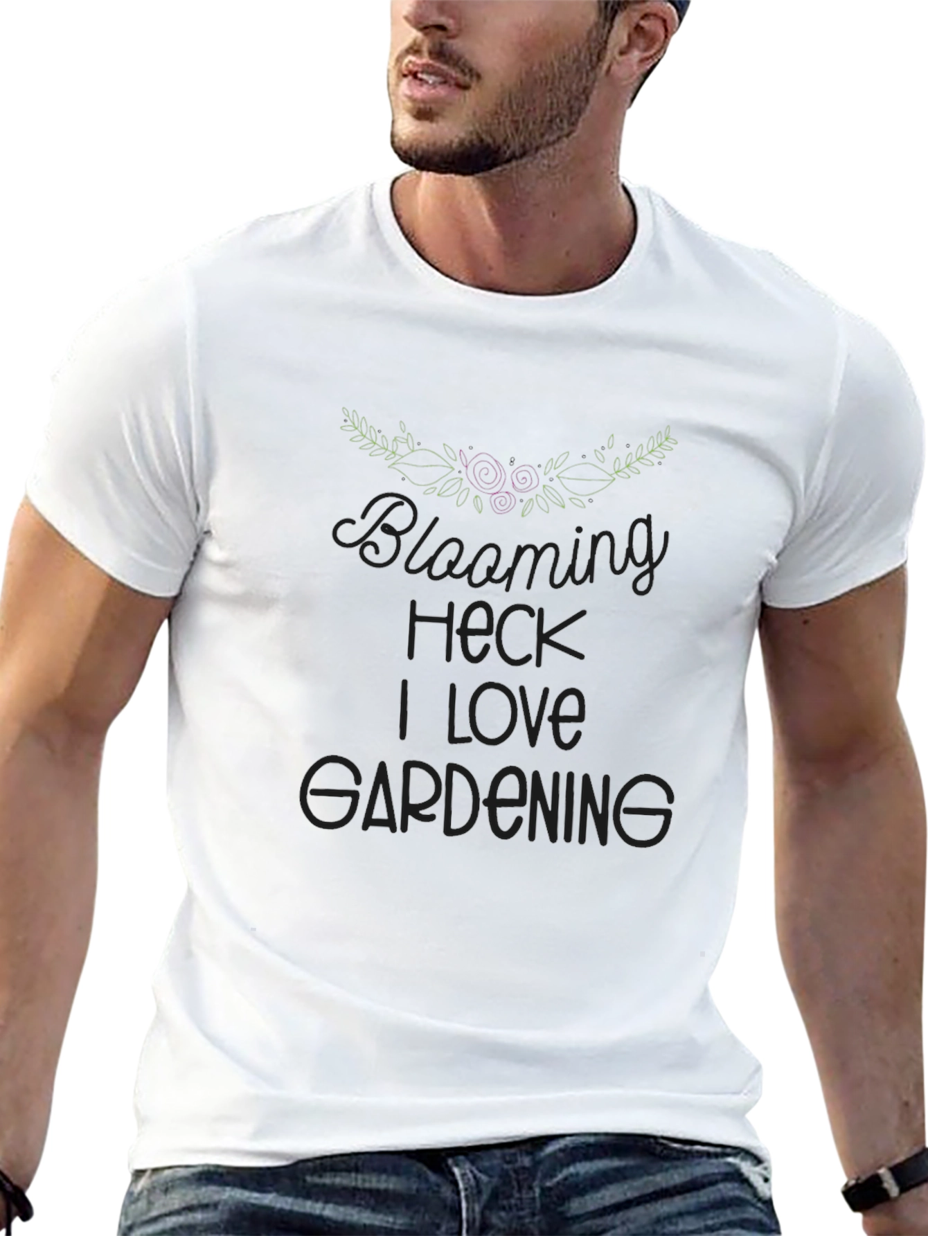 Blooming Heck I Love Gardening Black T-Shirt