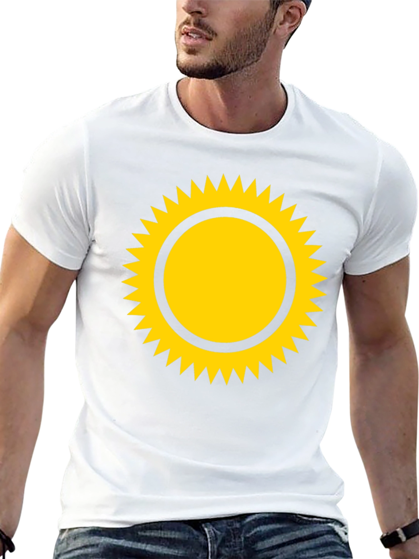 Sunny Graphic Tee - Black Cotton Blend