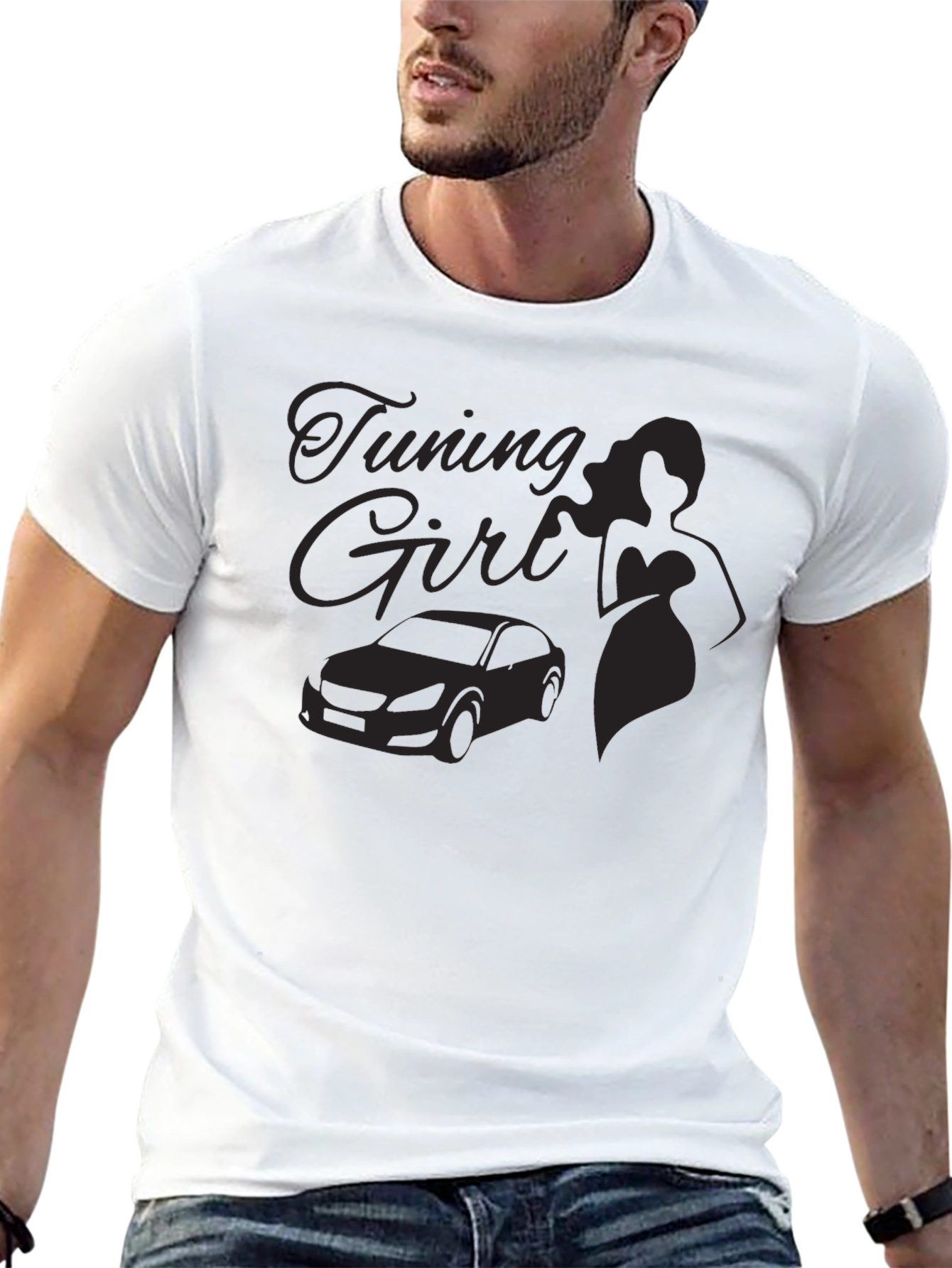 Tuning Girl Black Graphic Tee