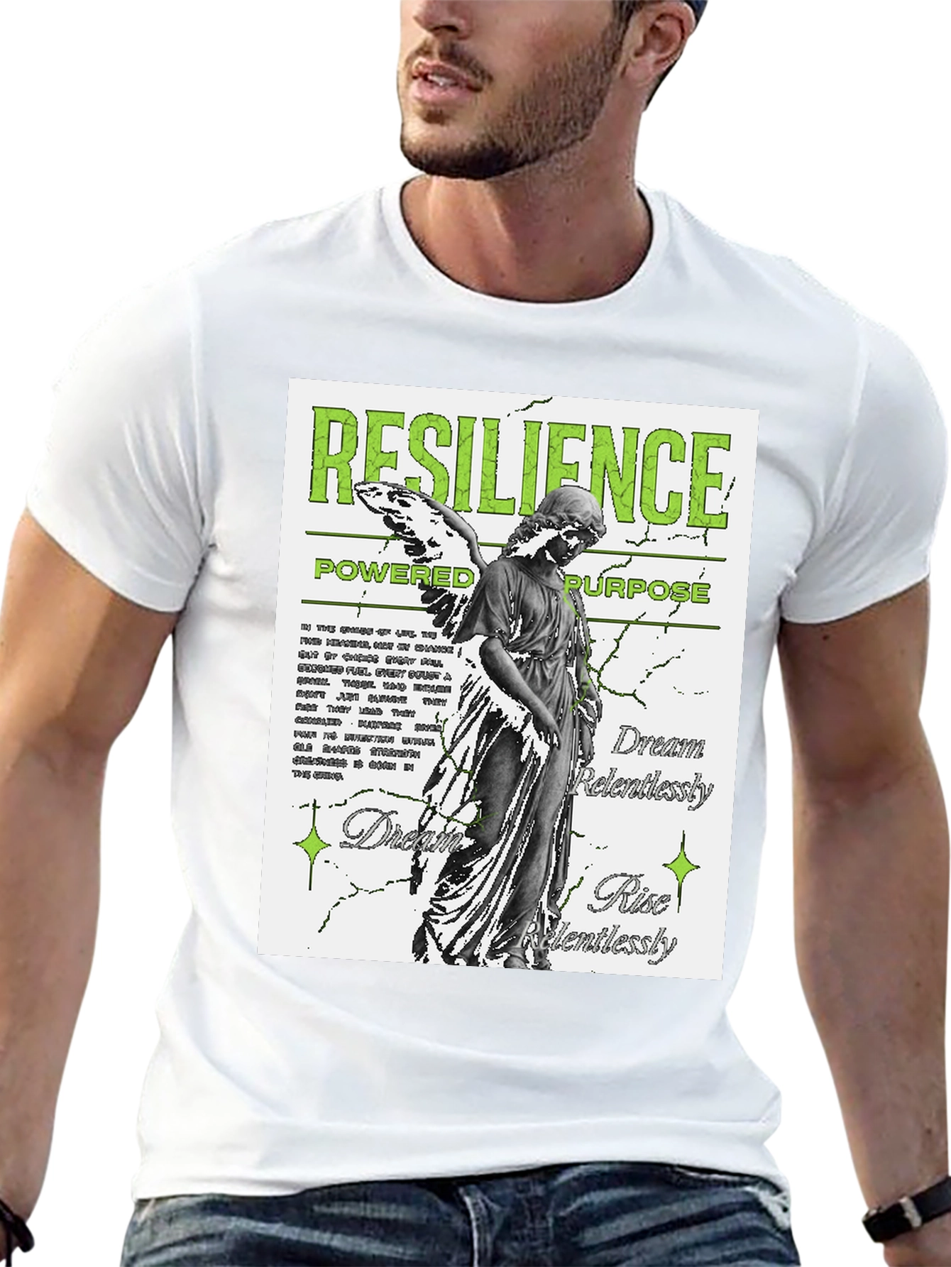 Resilience Angel Graphic Black T-Shirt