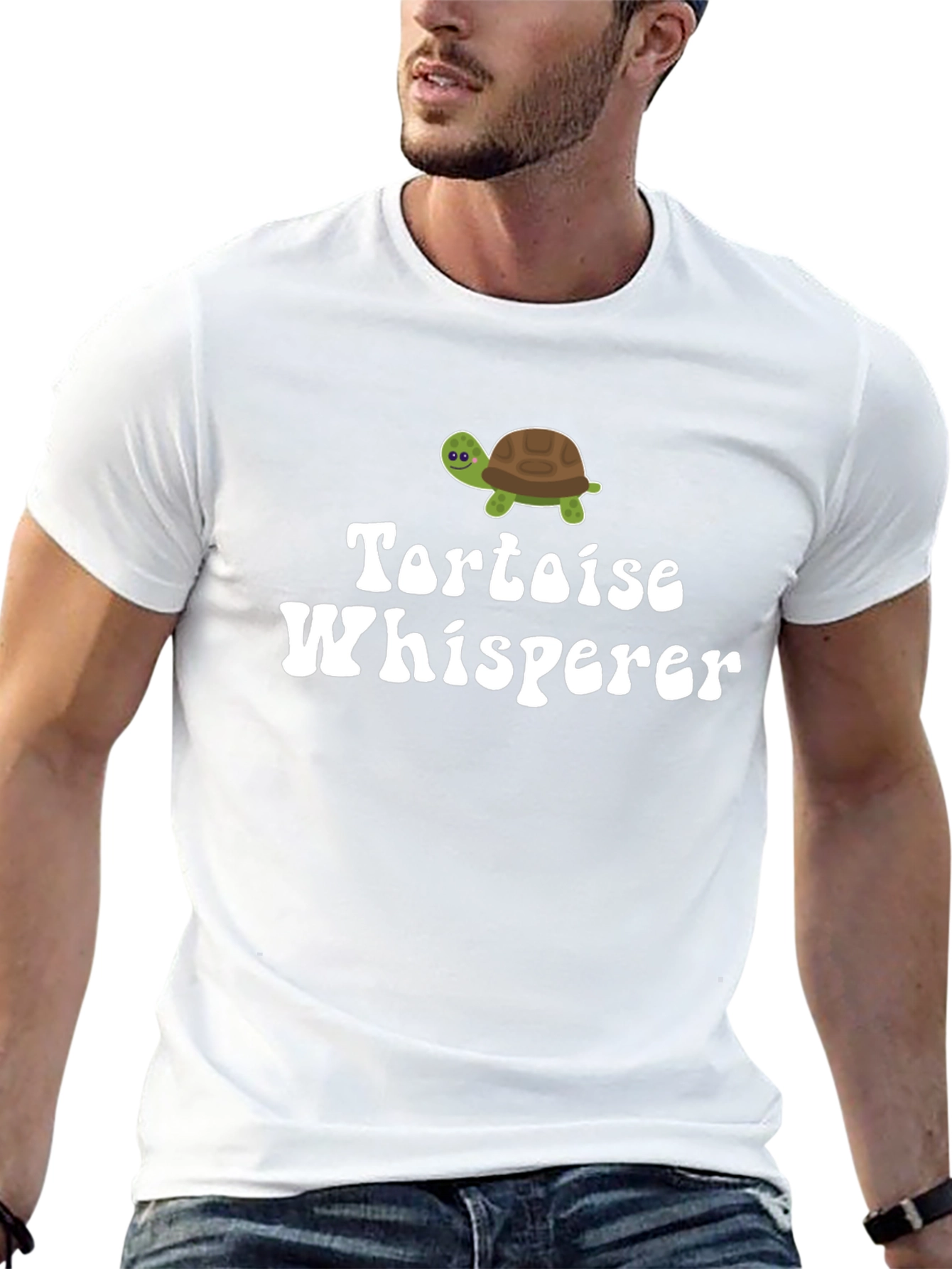 Tortoise Whisperer Graphic T-Shirt - Black Cotton Tee