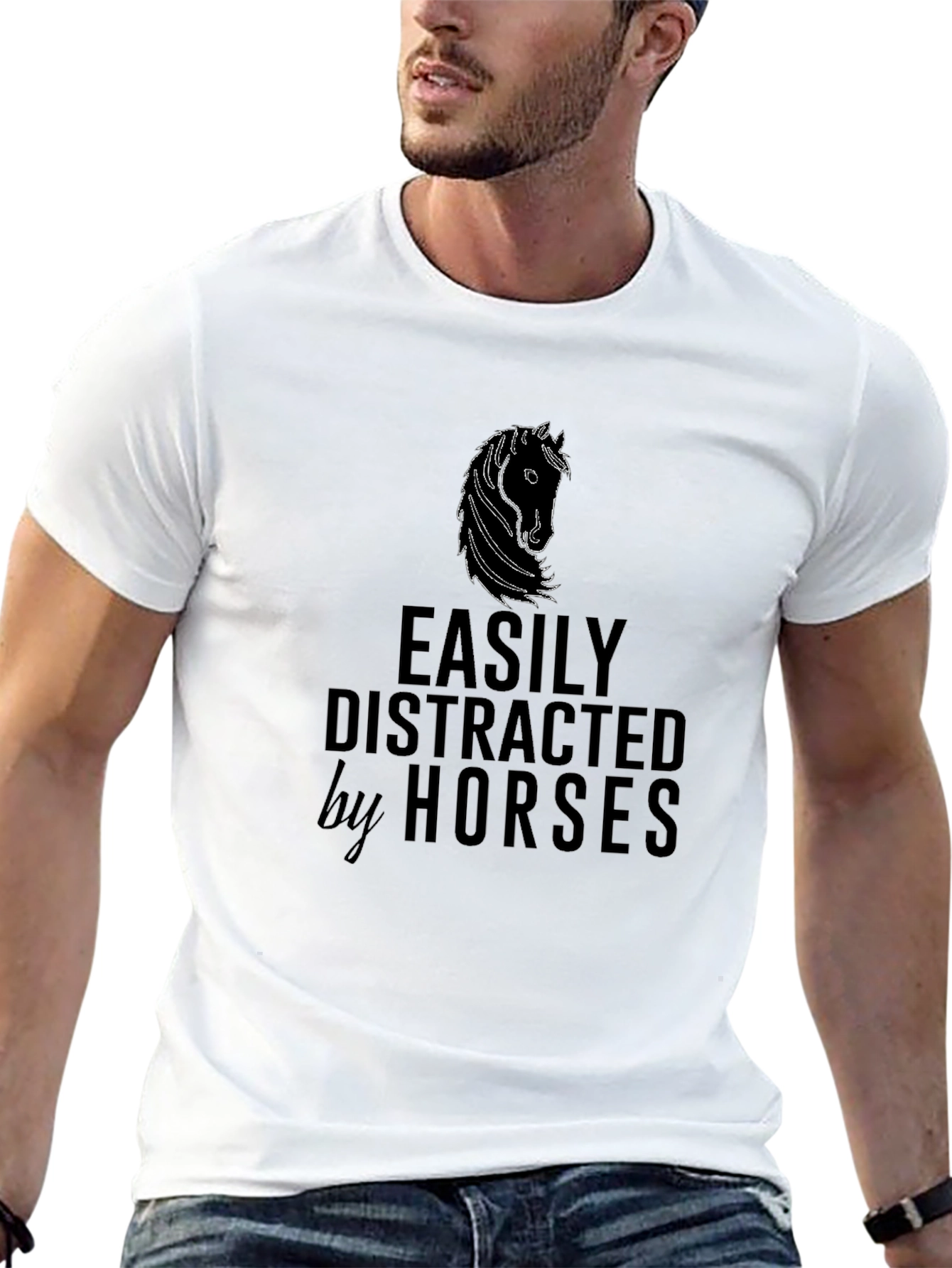 Easily Distracted by Horses Graphic Tee