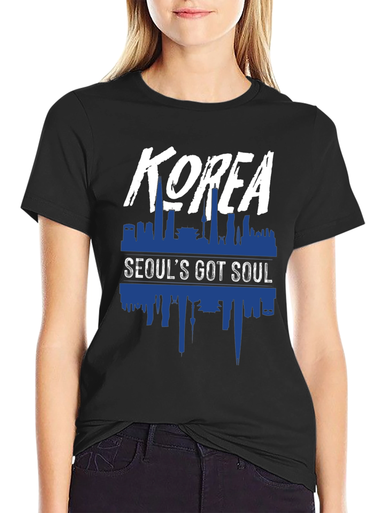 Korea Seouls Got Soul Black Graphic Tee