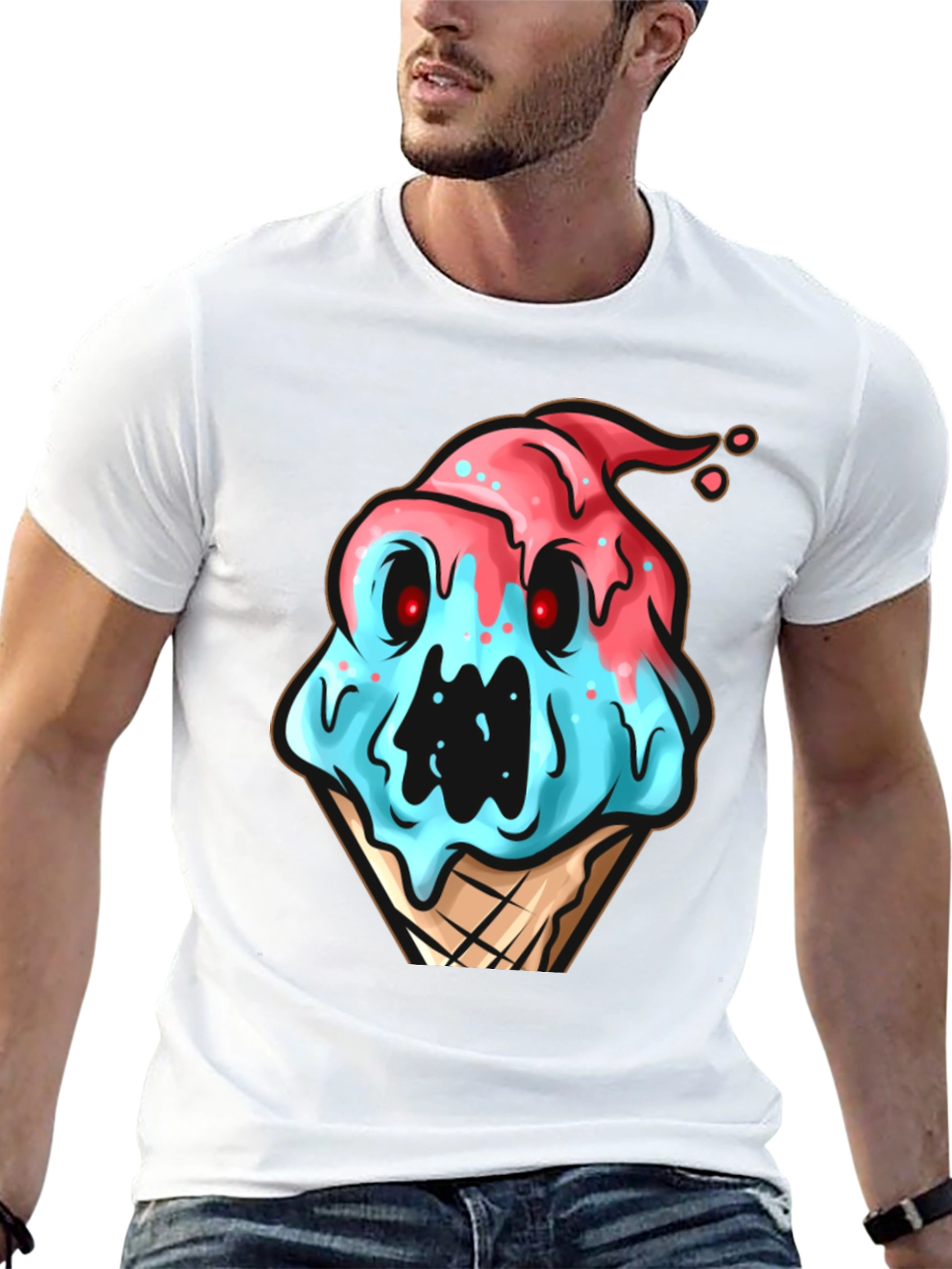 Spooky Ice Cream T-Shirt - Unique Graphic Tee