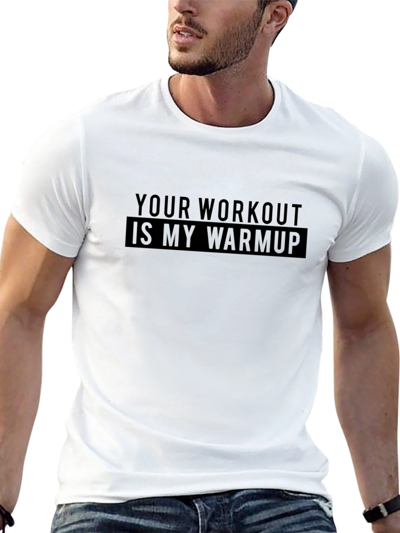 Workout Warmup T-Shirt - Motivational Gym Tee