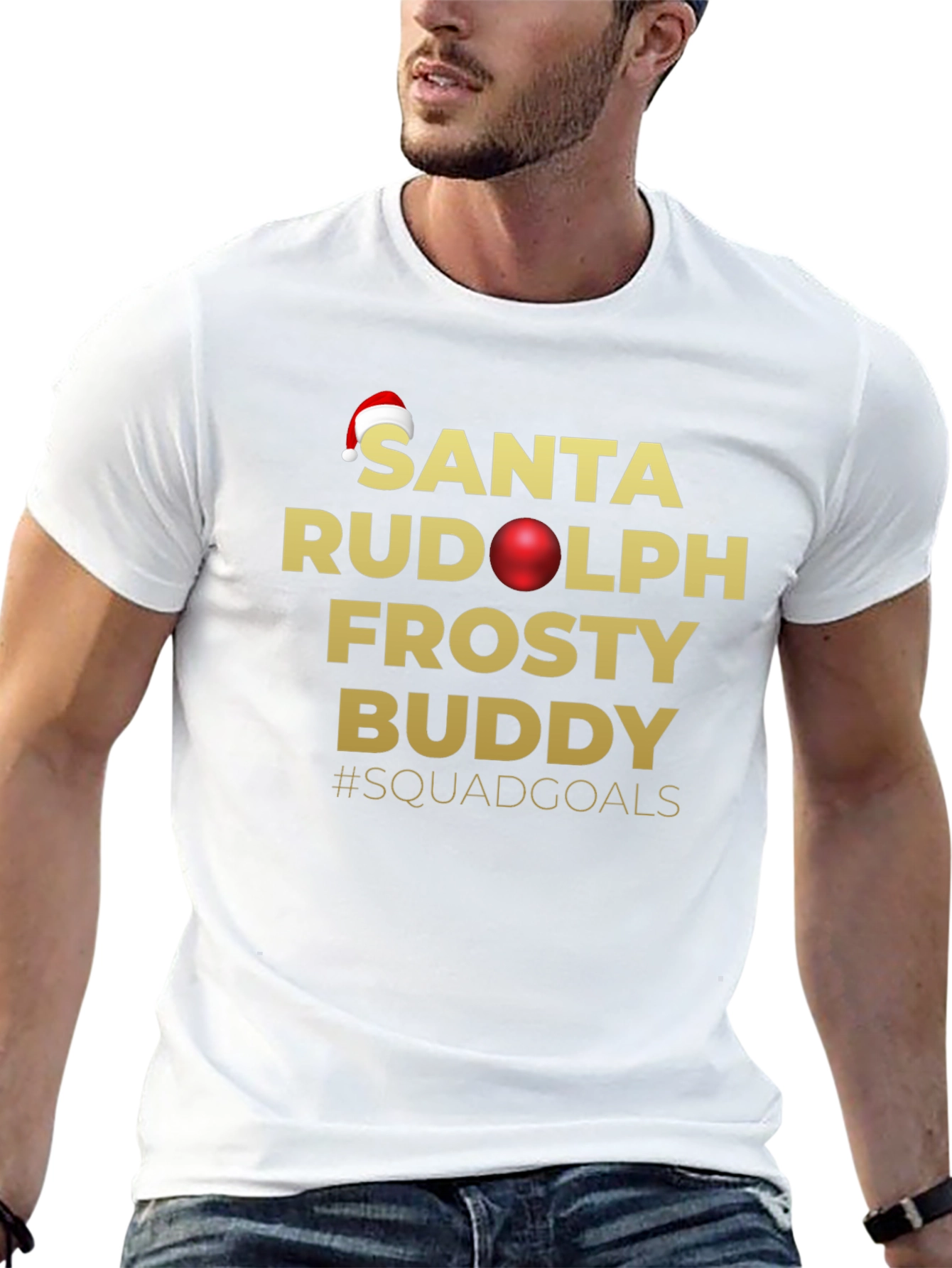 Santa Squadgoals Black T-Shirt