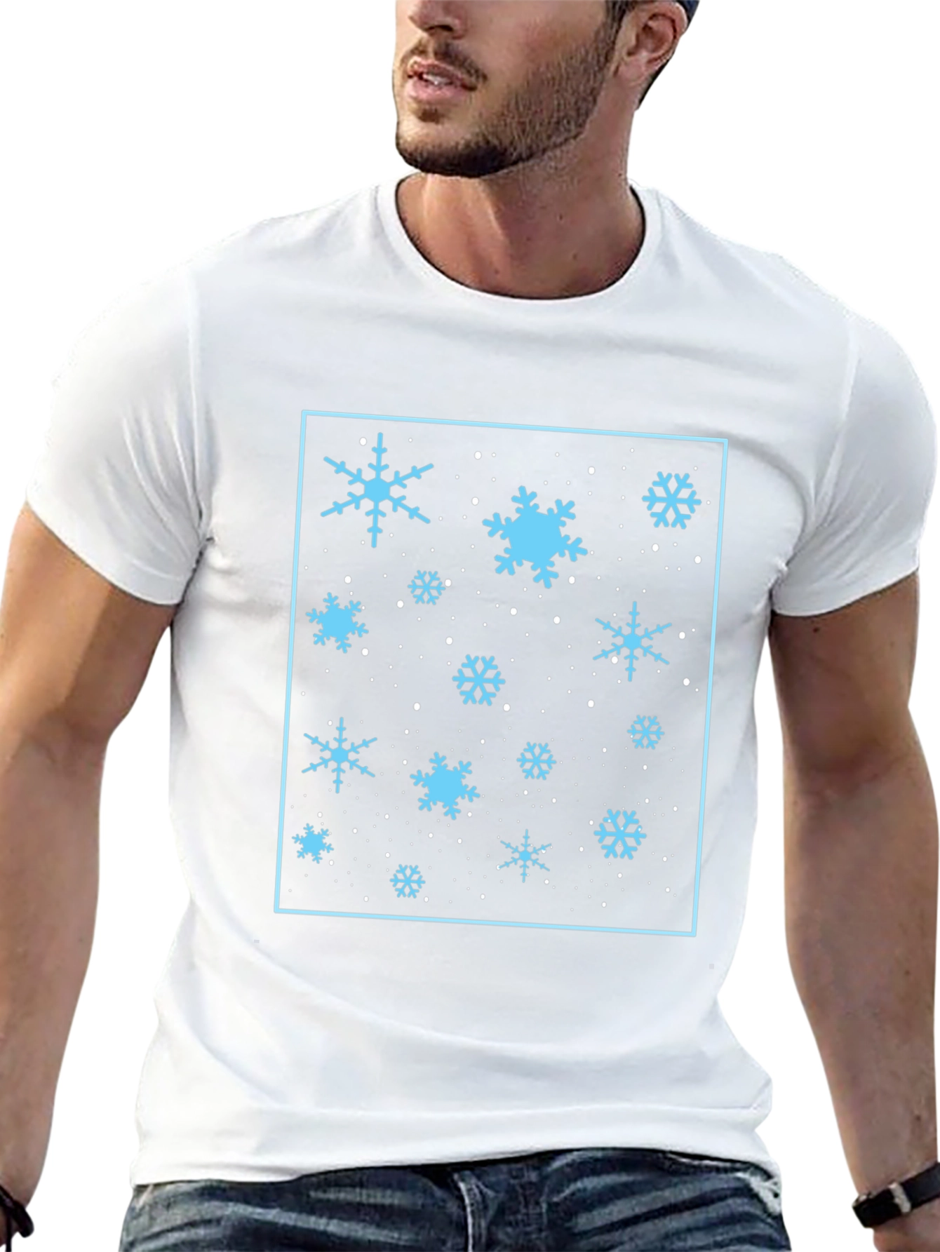 Snowflake Pattern T-Shirt