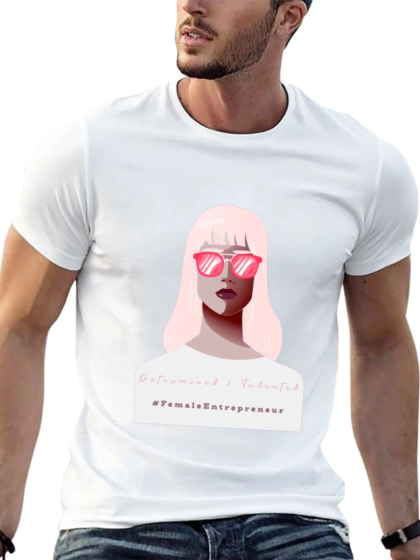Determined Female Entrepreneur Black T-Shirt