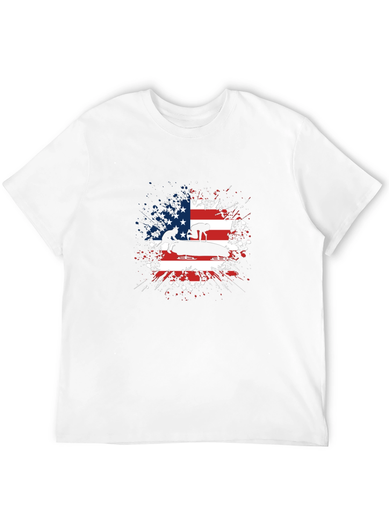 Patriotic Bobsled Team USA Graphic T-Shirt