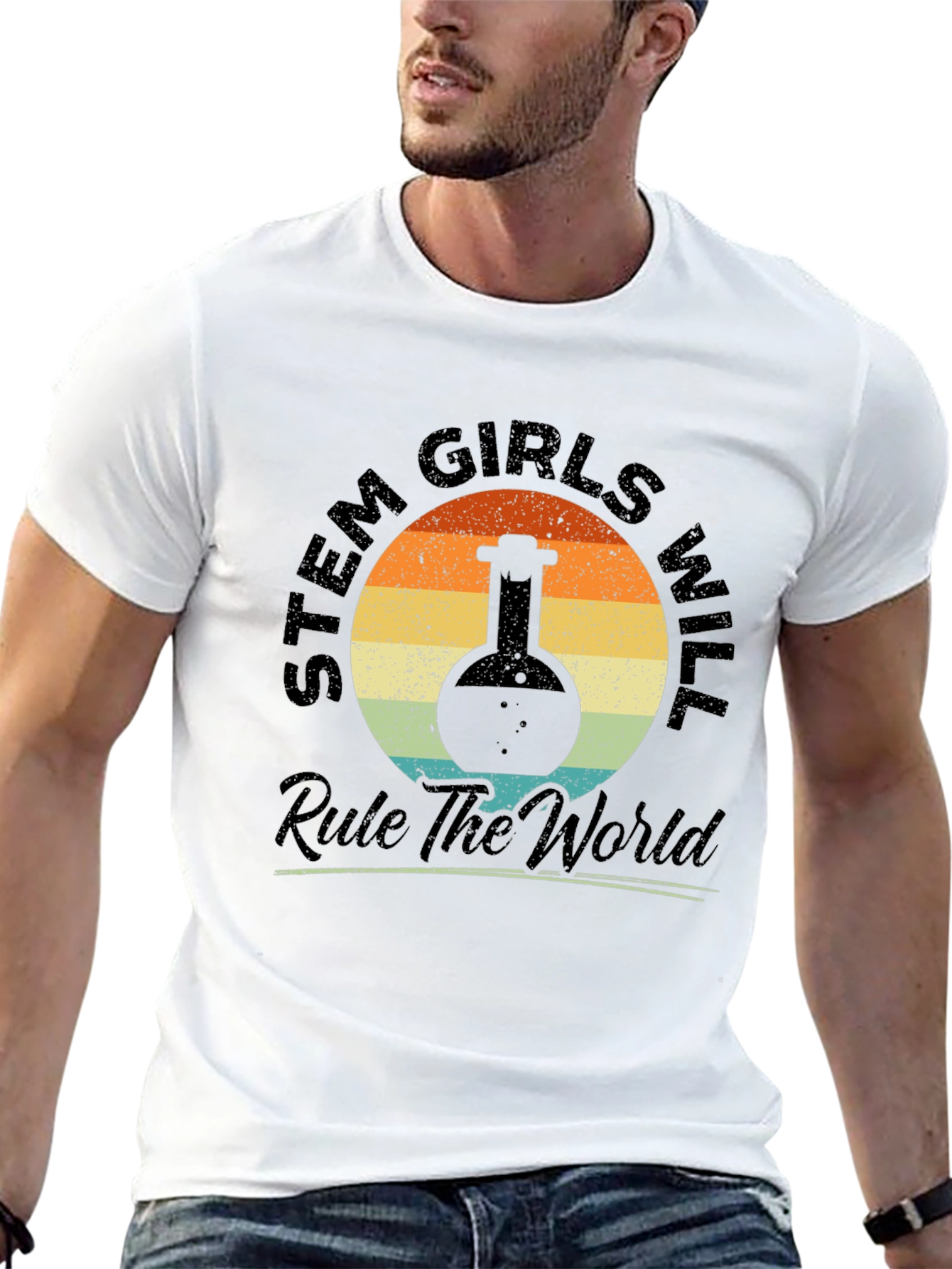 STEM Girls Rule the World Graphic T-Shirt