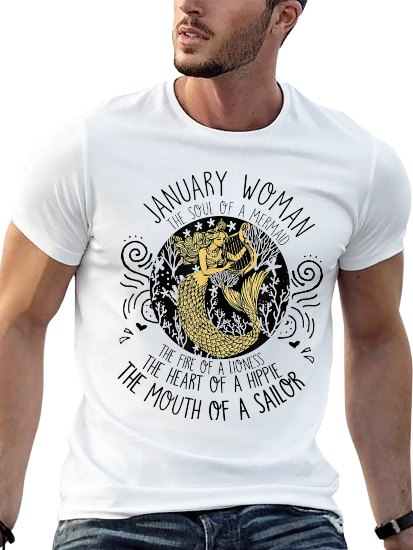 January Woman Mermaid Graphic Tee