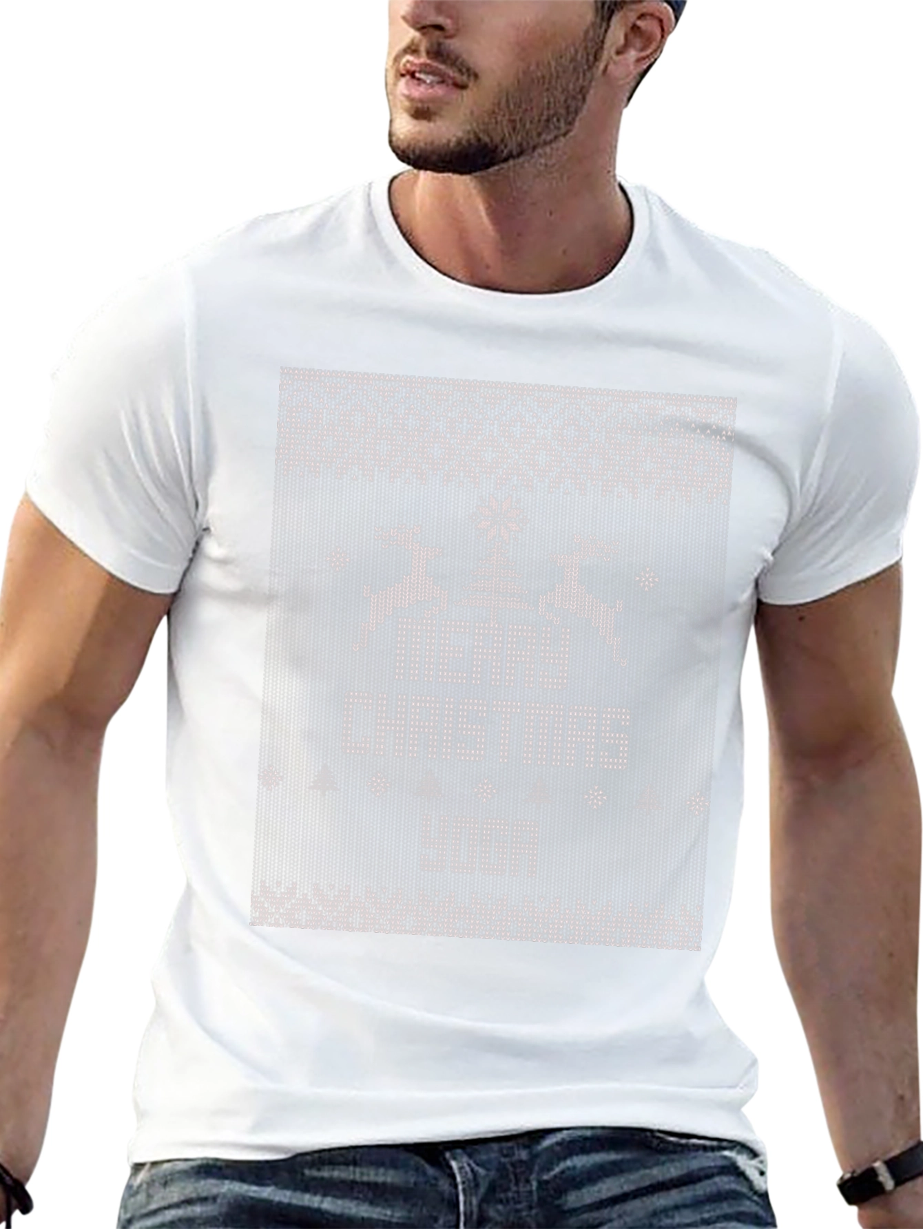 Merry Christmas Yoga Ugly Christmas Sweater T-Shirt
