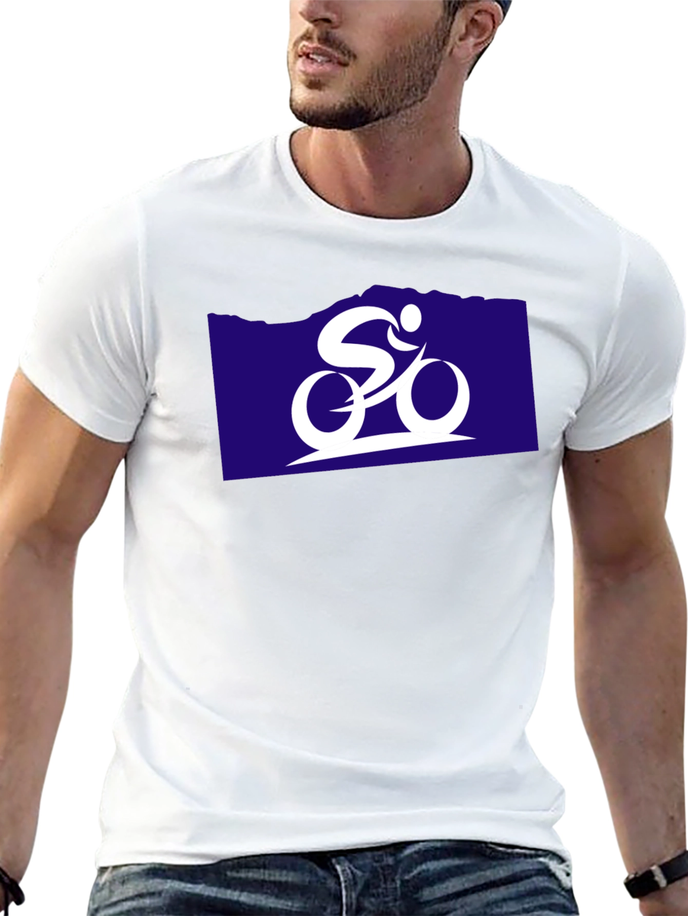 Cycling Graphic Tee - Black