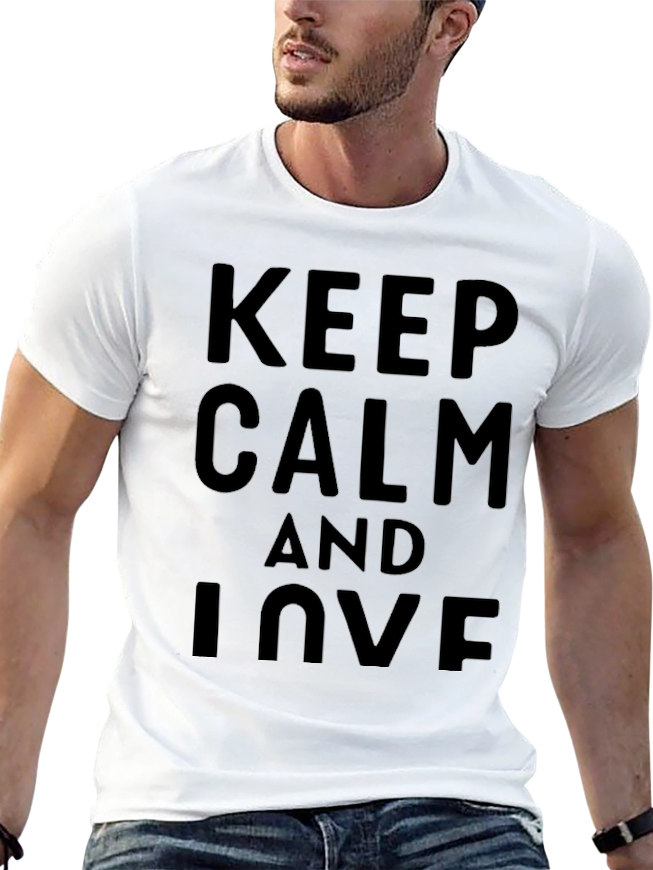 Keep Calm and Love Black T-Shirt