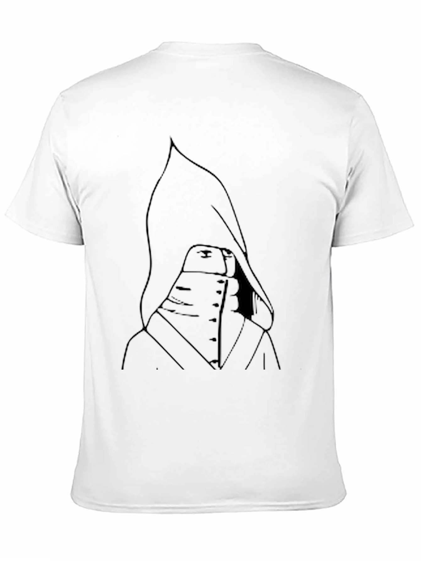 Hooded Figure Graphic Tee - Black