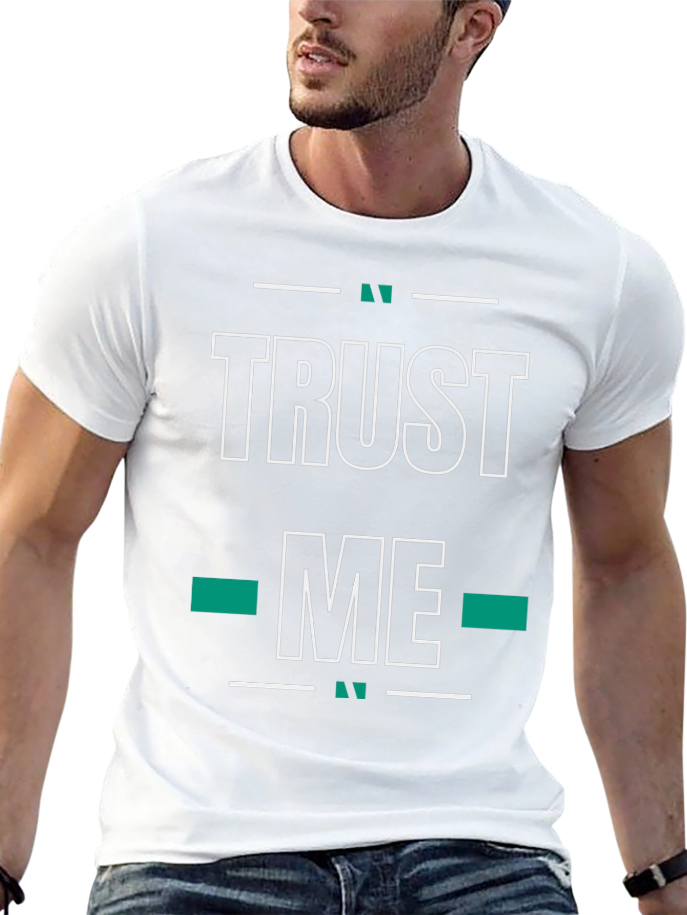 Trust Me Graphic Tee - Black Cotton Blend