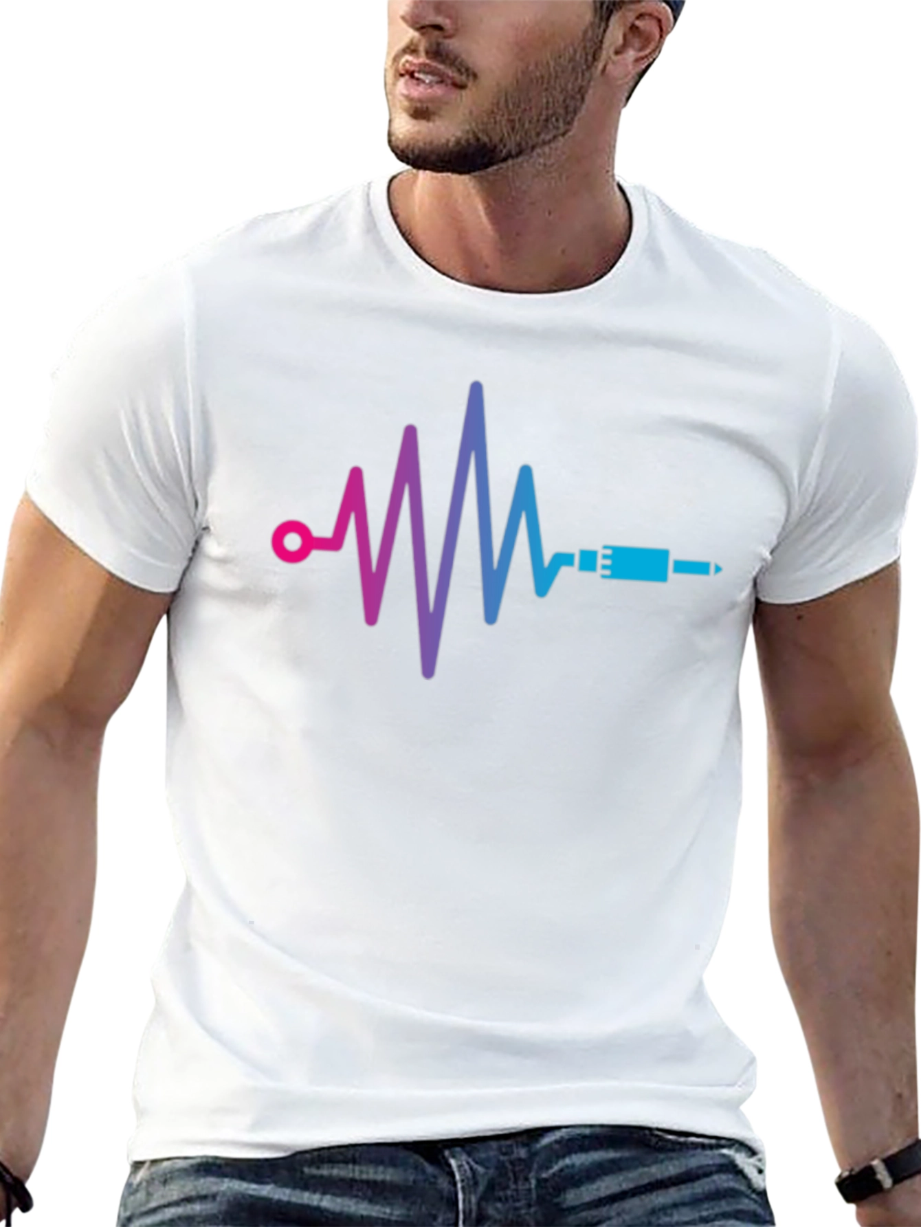 Heartbeat Audio Jack Graphic Tee