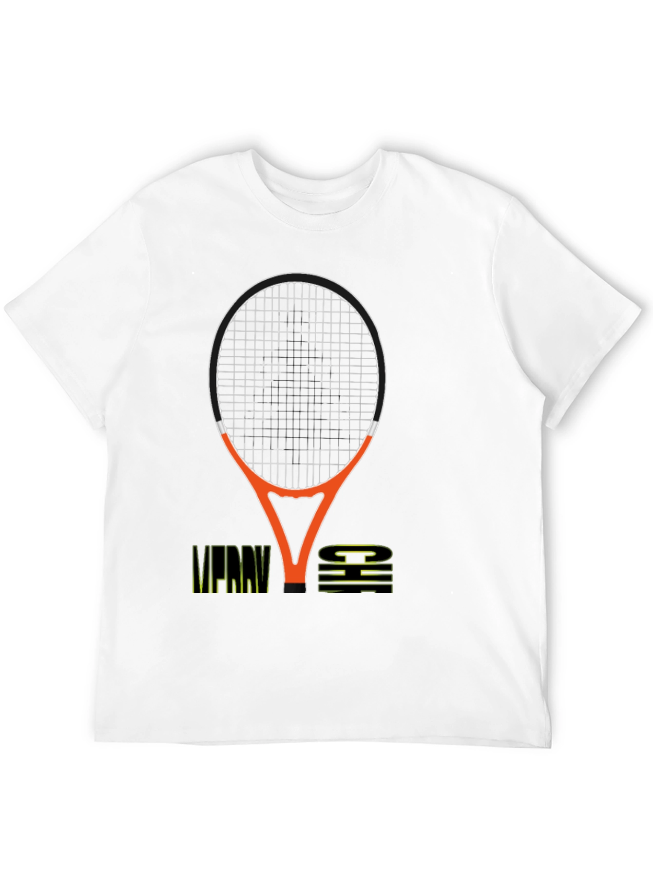 Merry Chi Christmas Tennis Racket Graphic T-Shirt