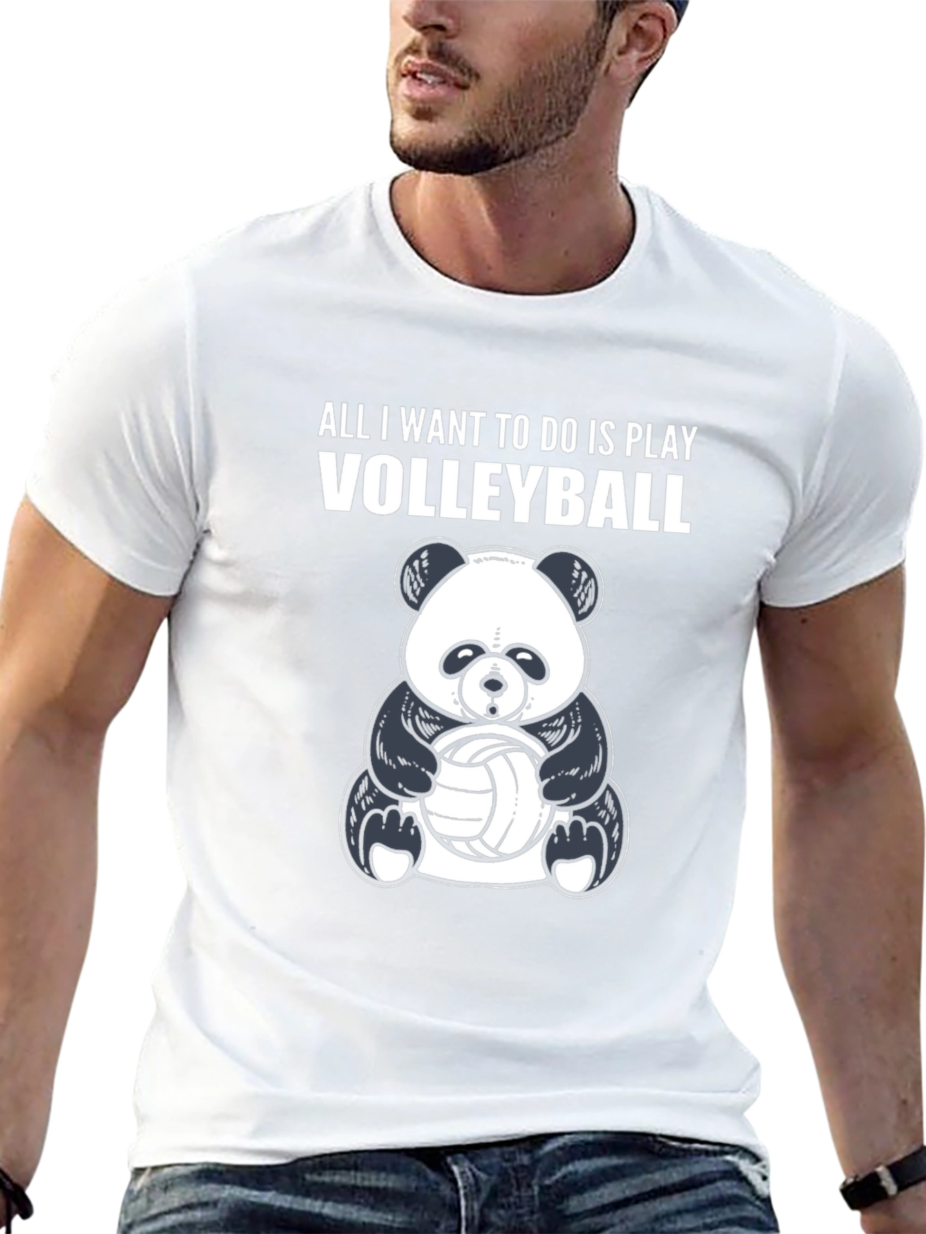 Panda Volleyball T-Shirt - Play Volleyball!