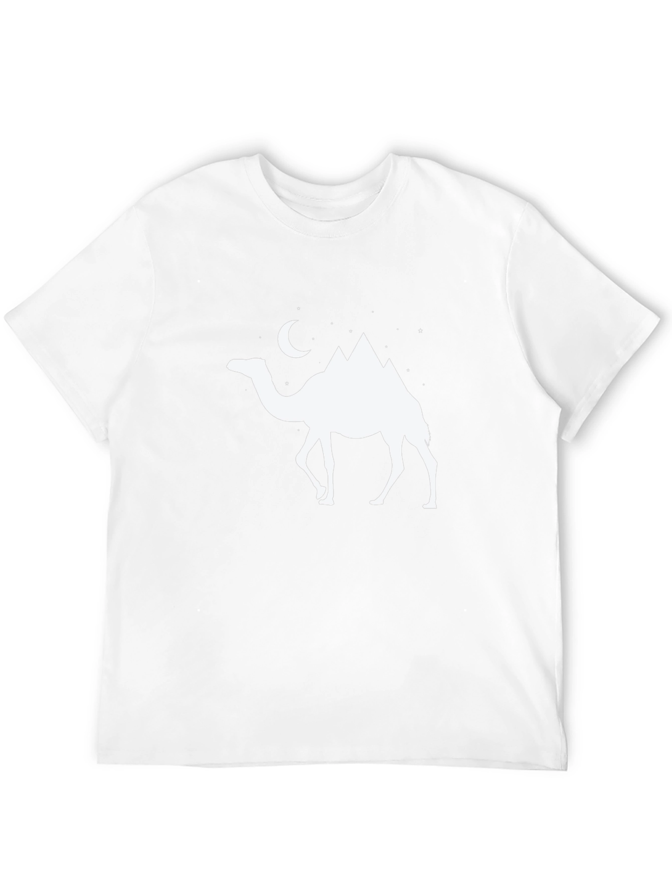 Camel Moon Desert T-Shirt - Black Cotton Tee