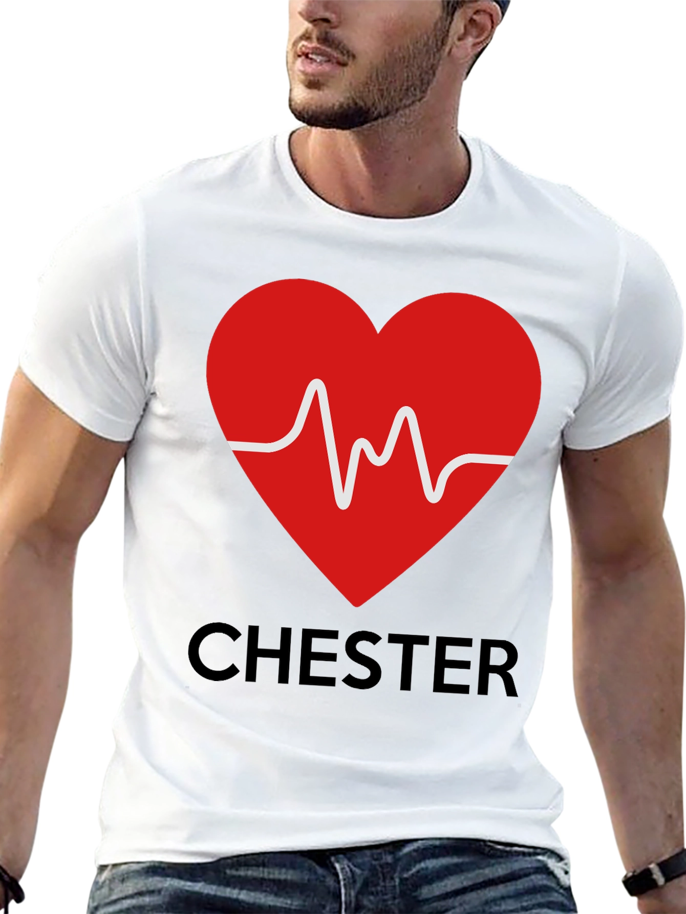 Chester Heartbeat Graphic Tee - Stylish & Unique