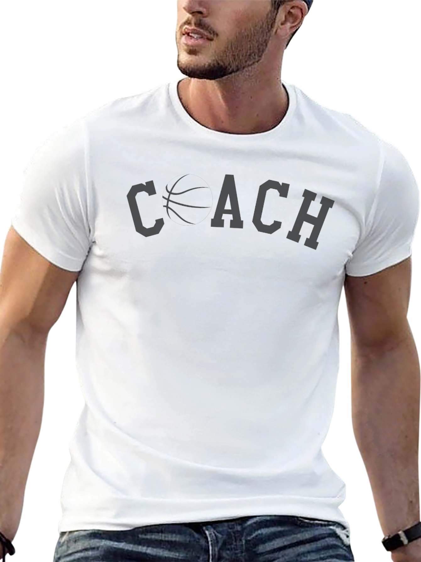 Basketball Coach T-Shirt - Black Athletic Tee