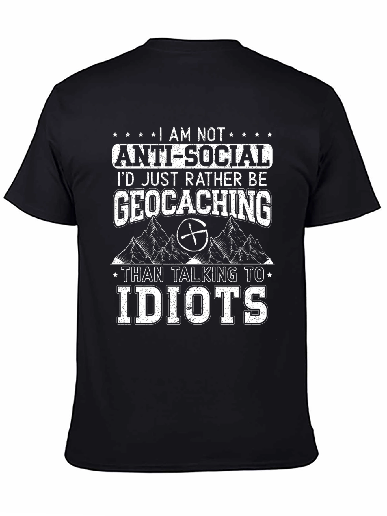 Funny Geocaching T-Shirt - Anti-Social Geocacher Tee