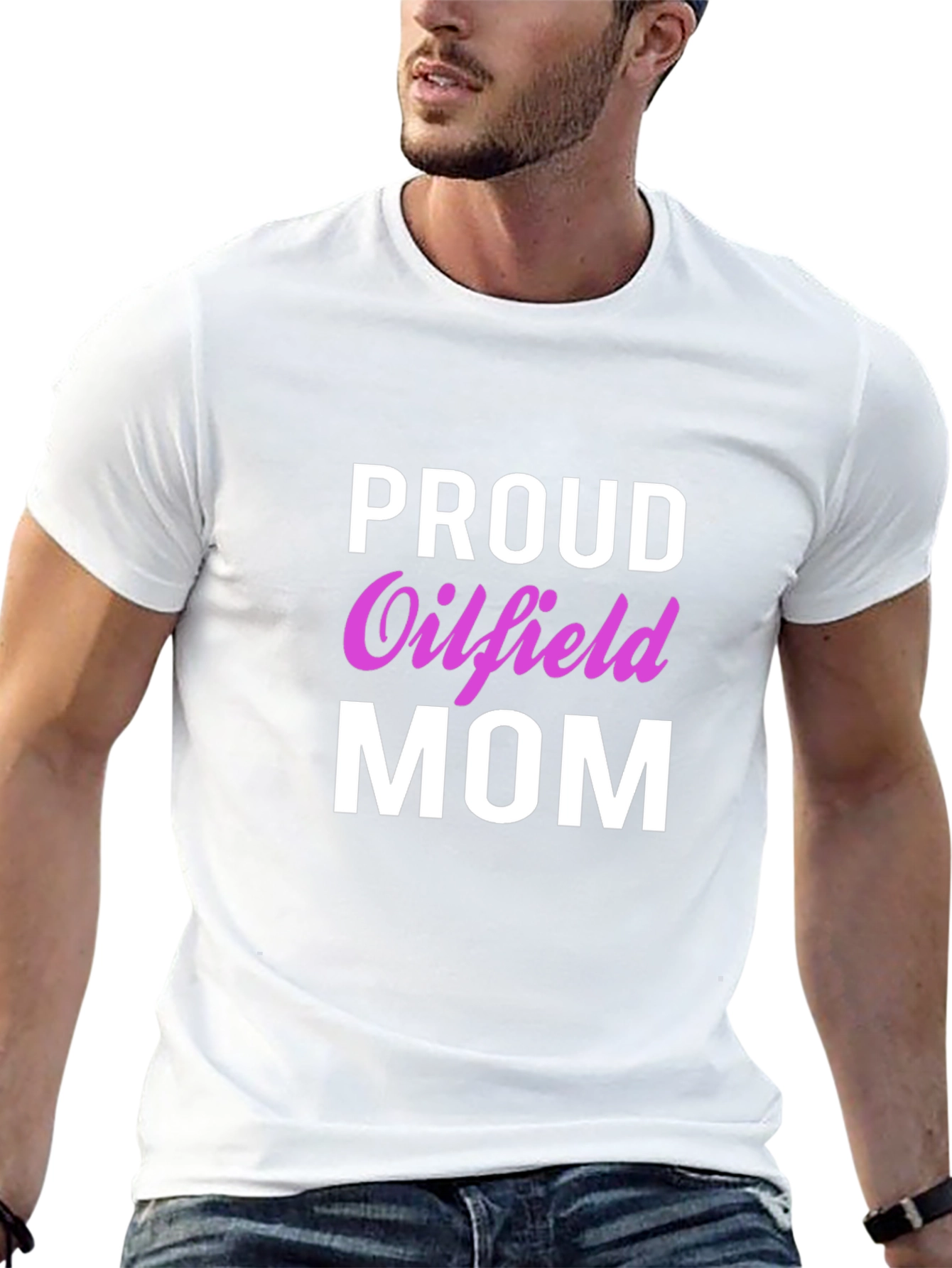 Proud Oilfield Mom T-Shirt - Black Crew Neck