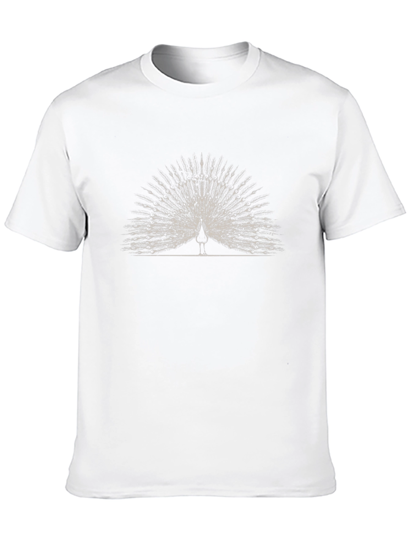Peacock Graphic Print Black T-Shirt