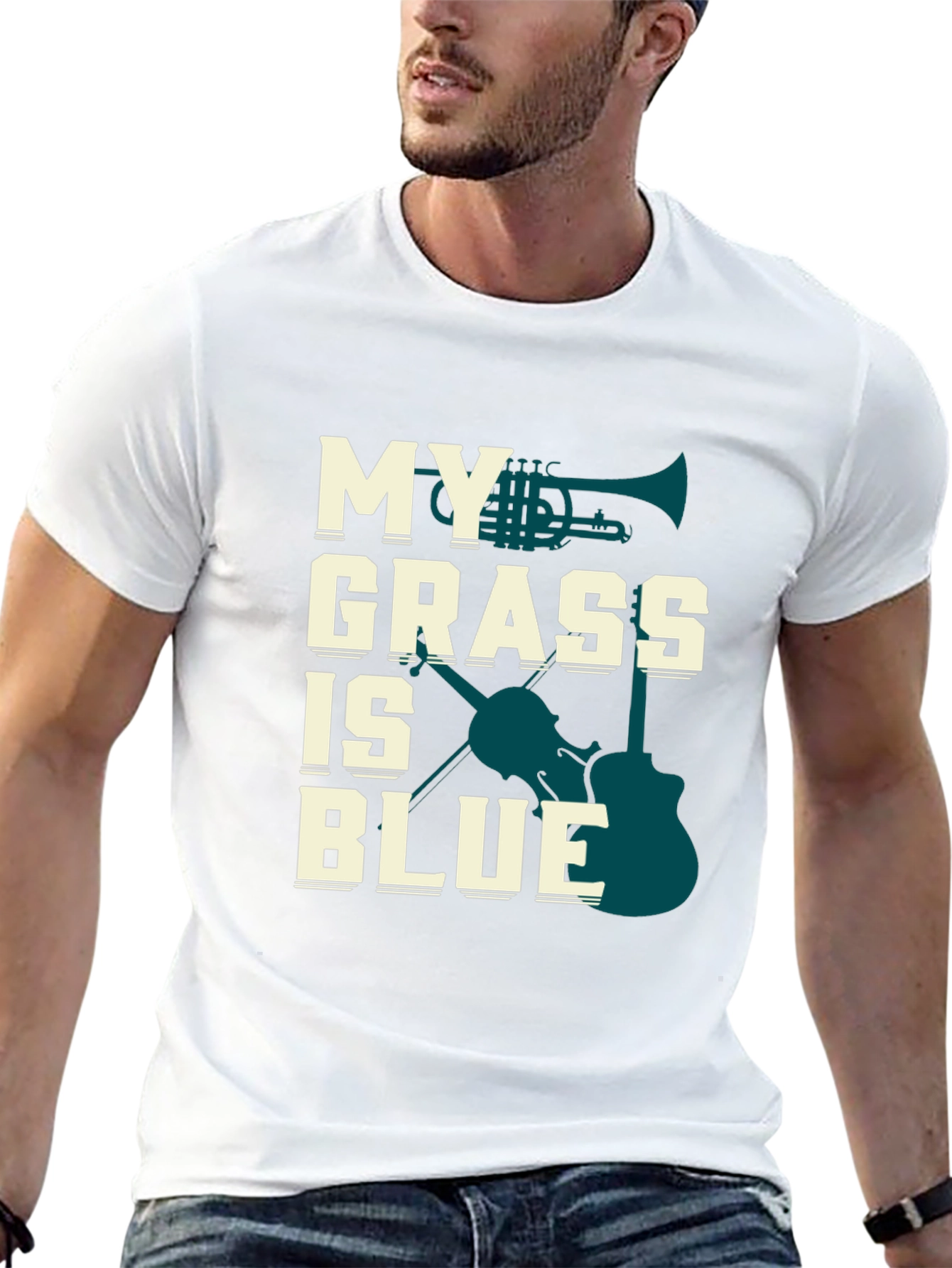 My Grass is Blue Music T-Shirt - Bluegrass Tee
