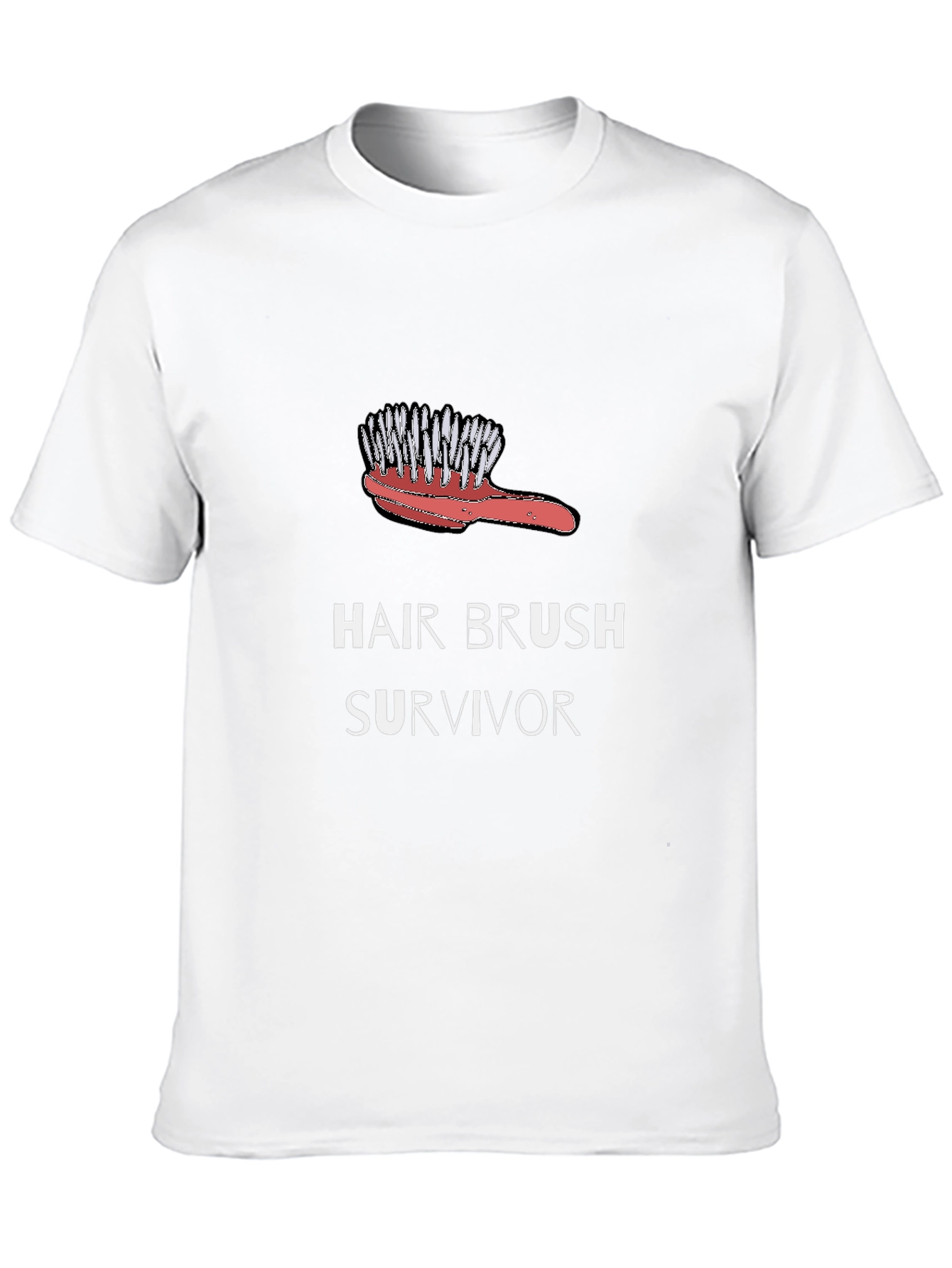 Hair Brush Survivor Graphic Tee - Black T-Shirt