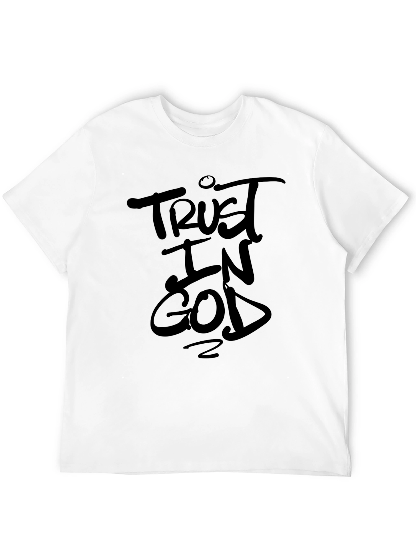 Trust in God Black Graphic T-Shirt
