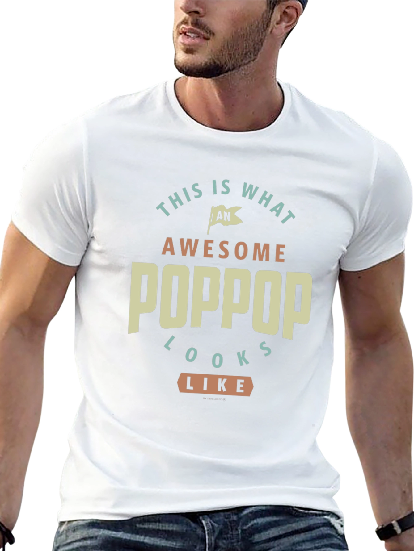 Awesome Poppop T-Shirt - Gift for Grandfather