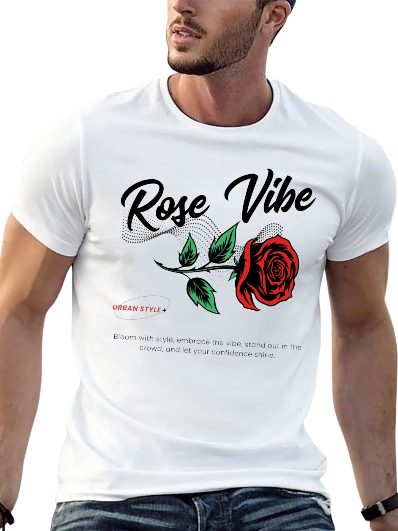 Rose Vibe Graphic Tee - Urban Style