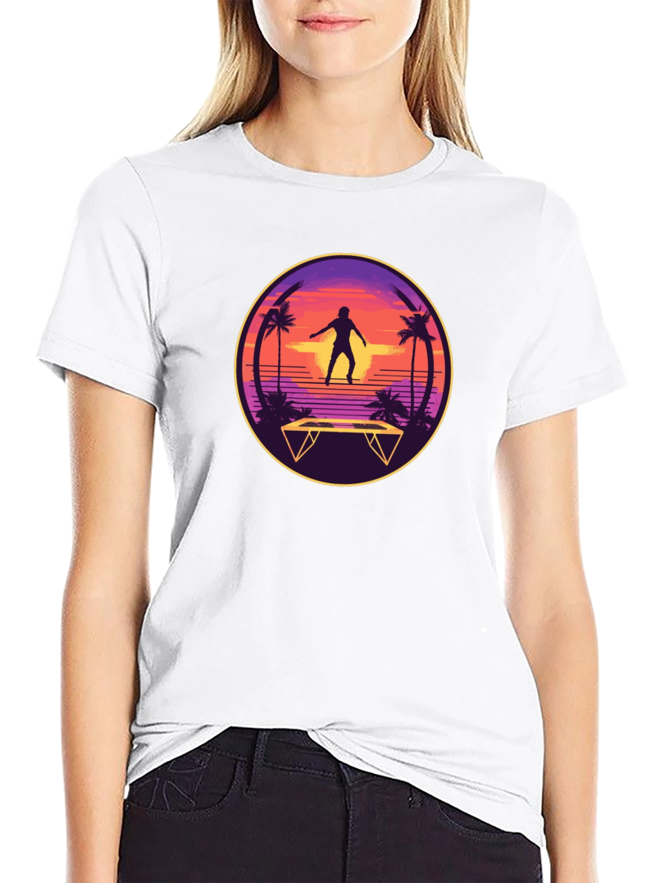 Retro Trampoline T-Shirt - Beach Vibes