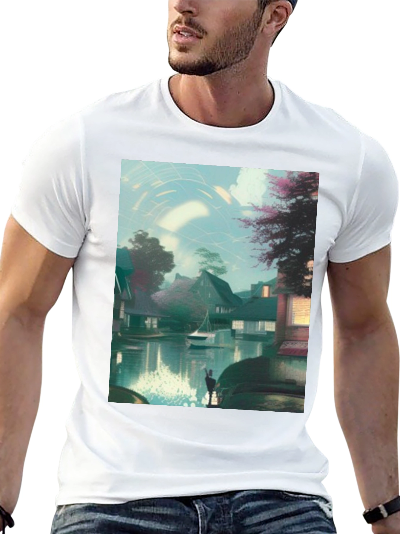 Scenic Waterway Art Print T-Shirt