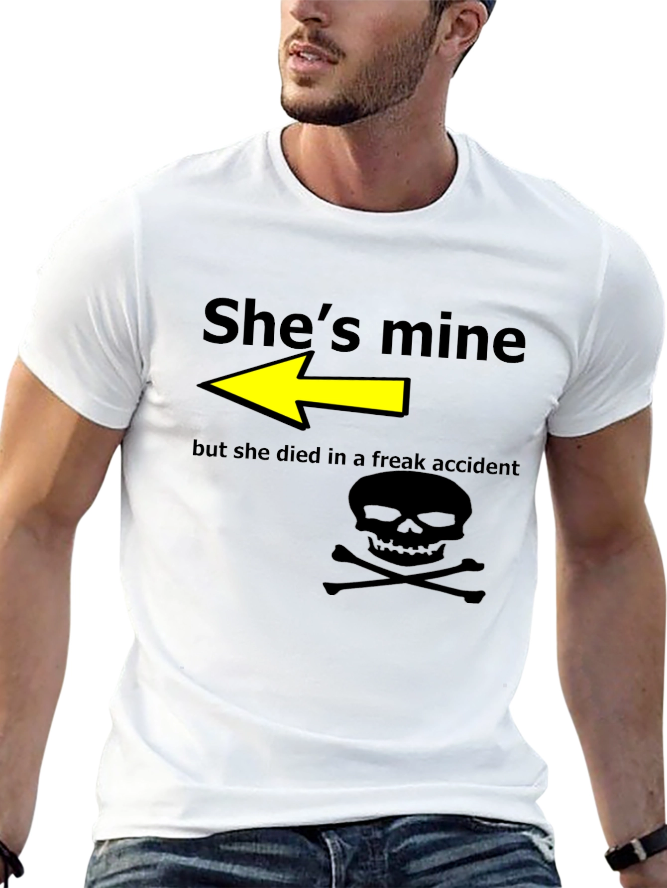 Humorous Shes Mine Graphic T-Shirt