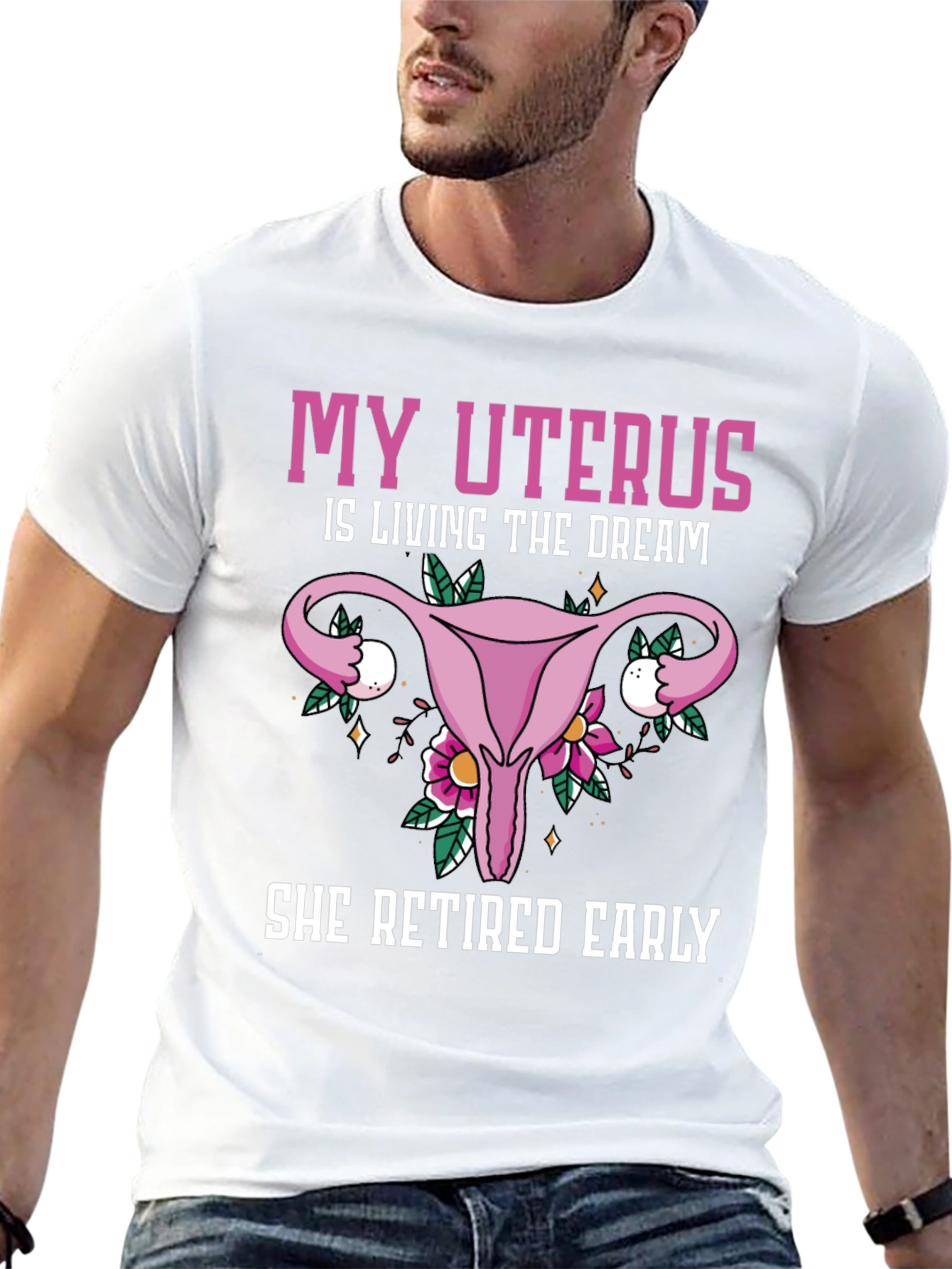 Uterus Retired Early T-Shirt Funny Womens Health Tee