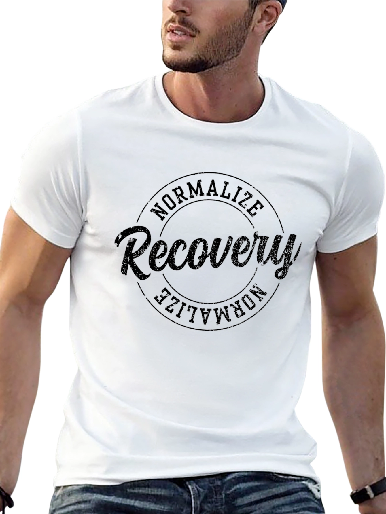 Normalize Recovery Black Graphic T-Shirt