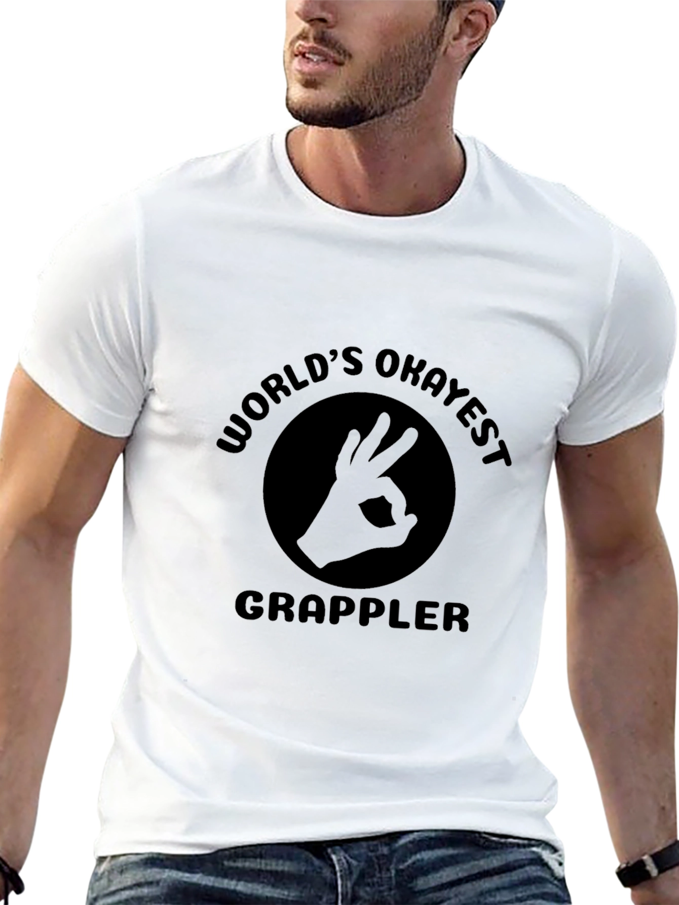 Worlds Okayest Grappler Black T-Shirt