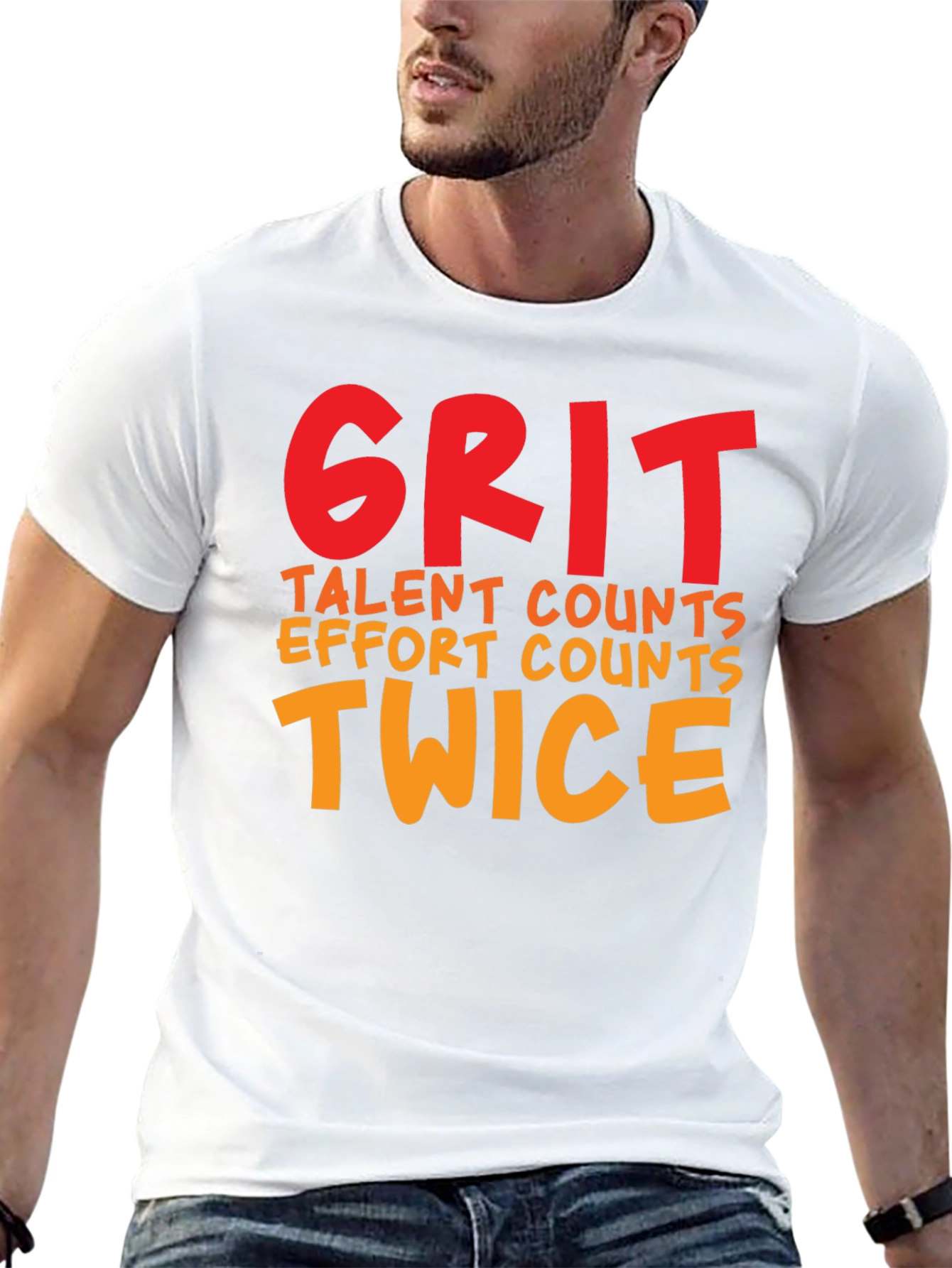 Grit Twice Counts Crew Neck T-Shirt