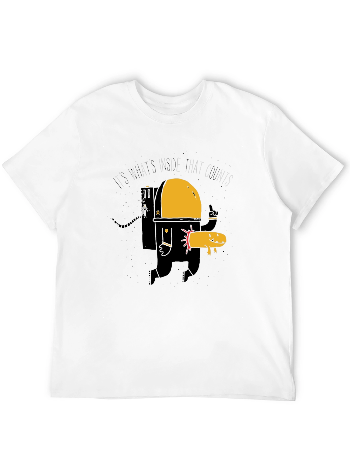 Astronaut Graphic T-Shirt - Whats Inside Hat Counts