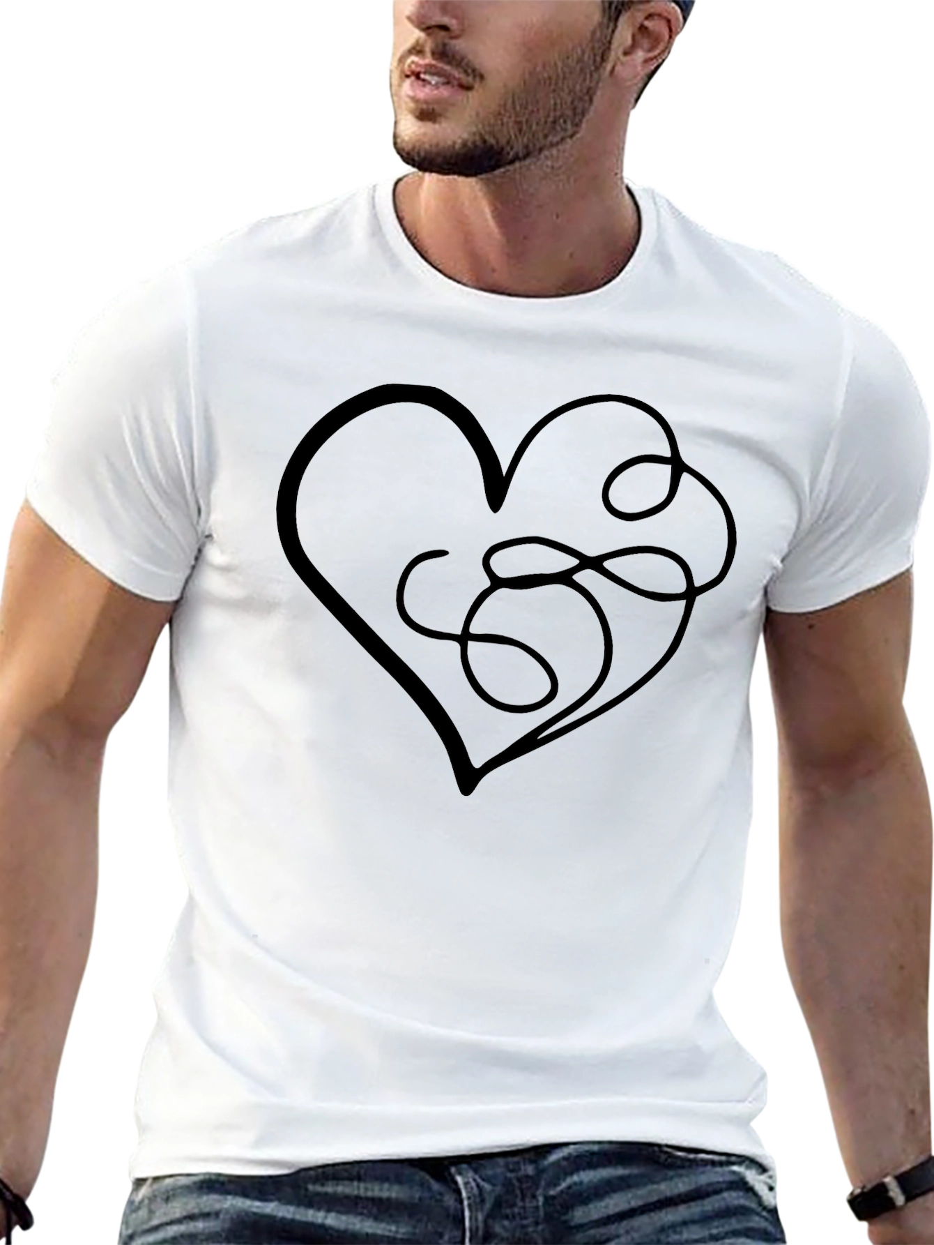 Love Yourself Heart Graphic Tee