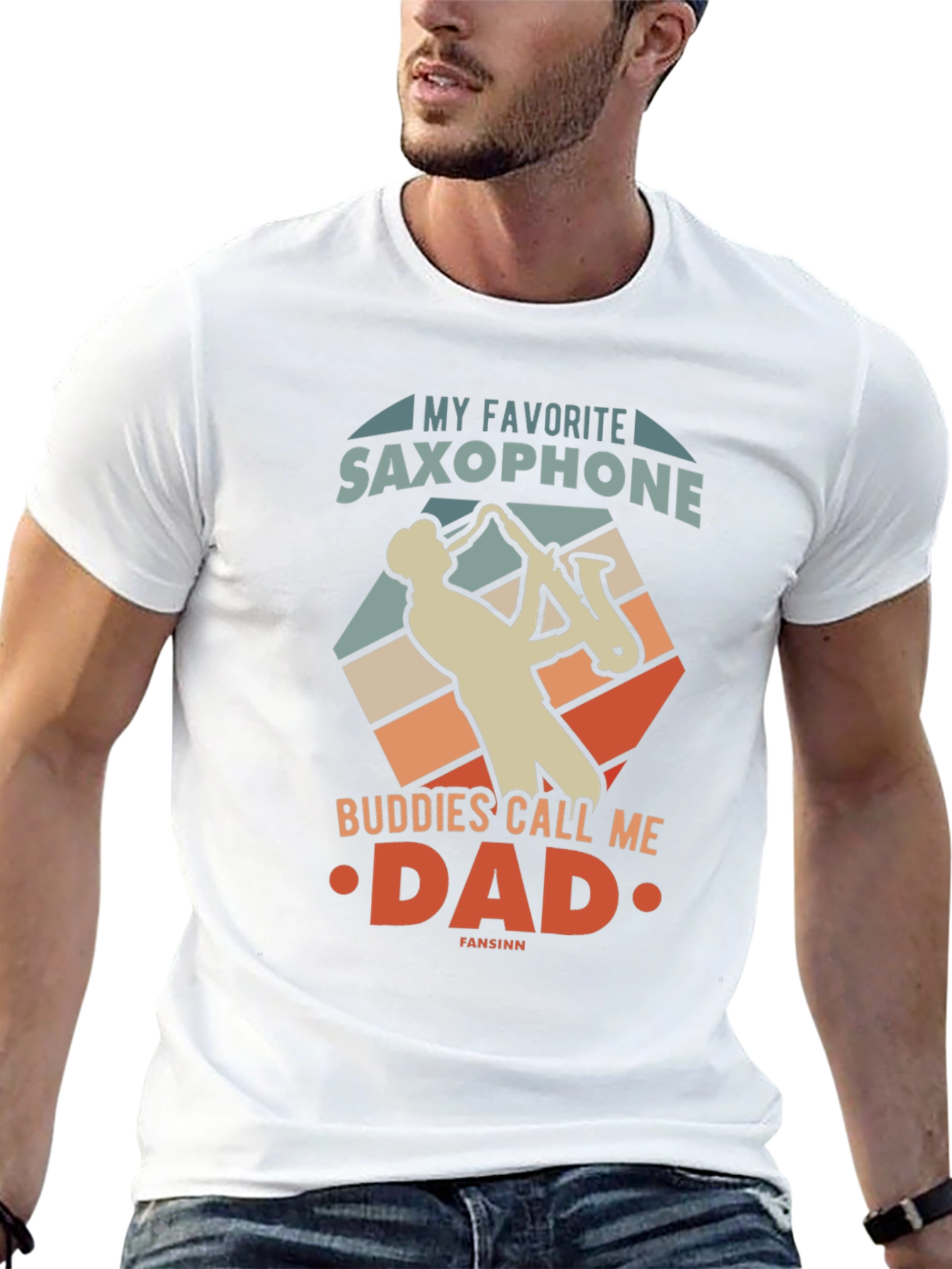 Saxophone Dad Graphic Tee