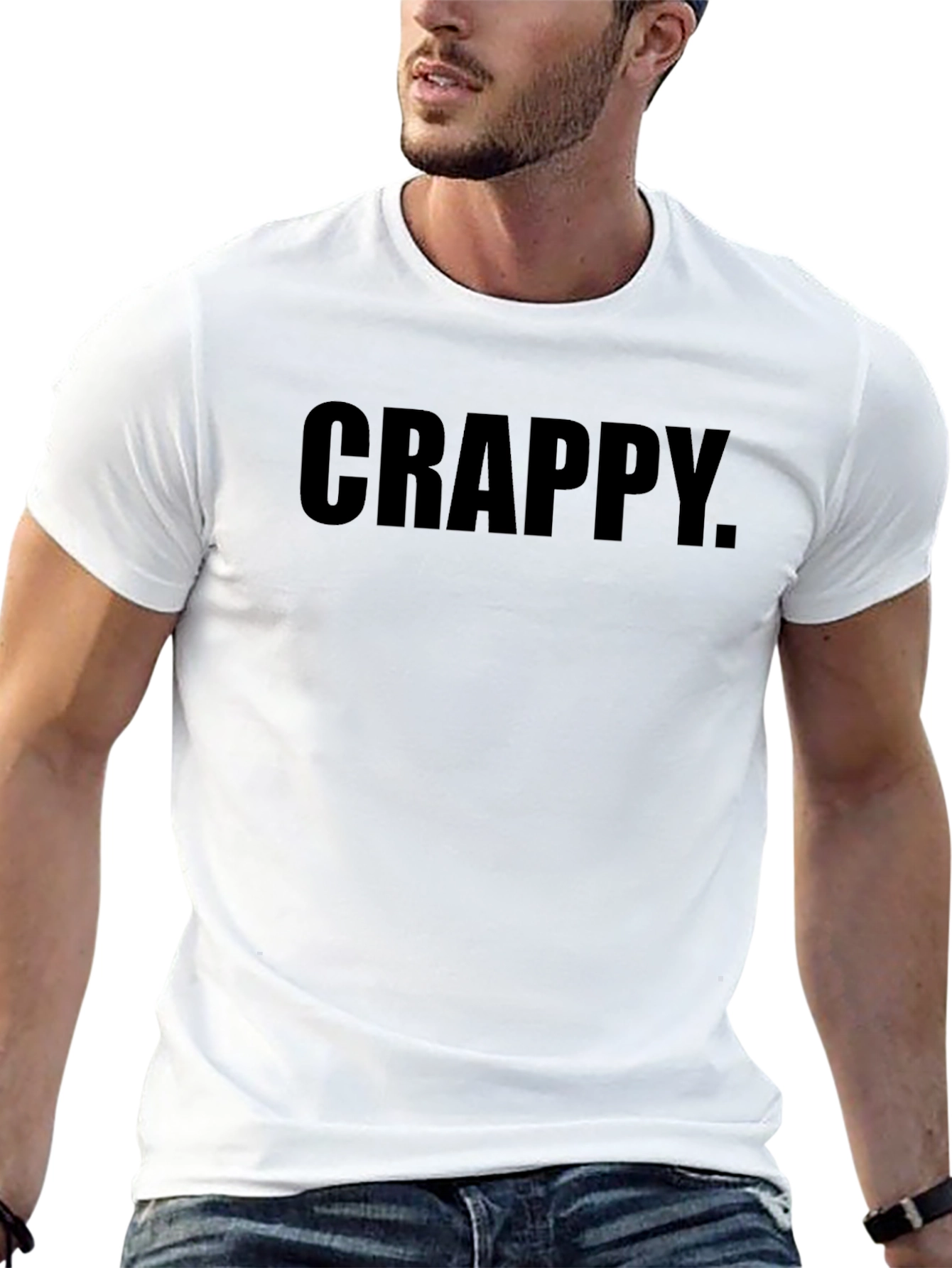 Crappy Graphic Tee - Black Casual T-Shirt