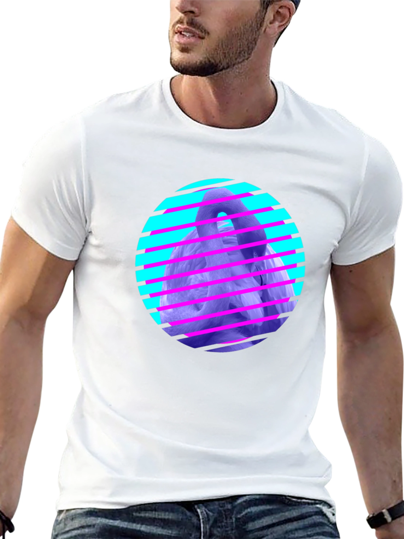 Retro Vaporwave Gorilla Graphic Tee