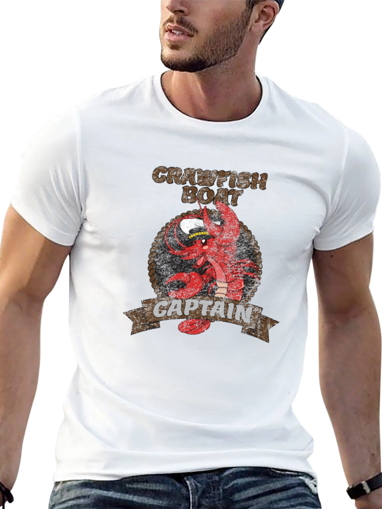 Crawfish Boat Captain Graphic T-Shirt