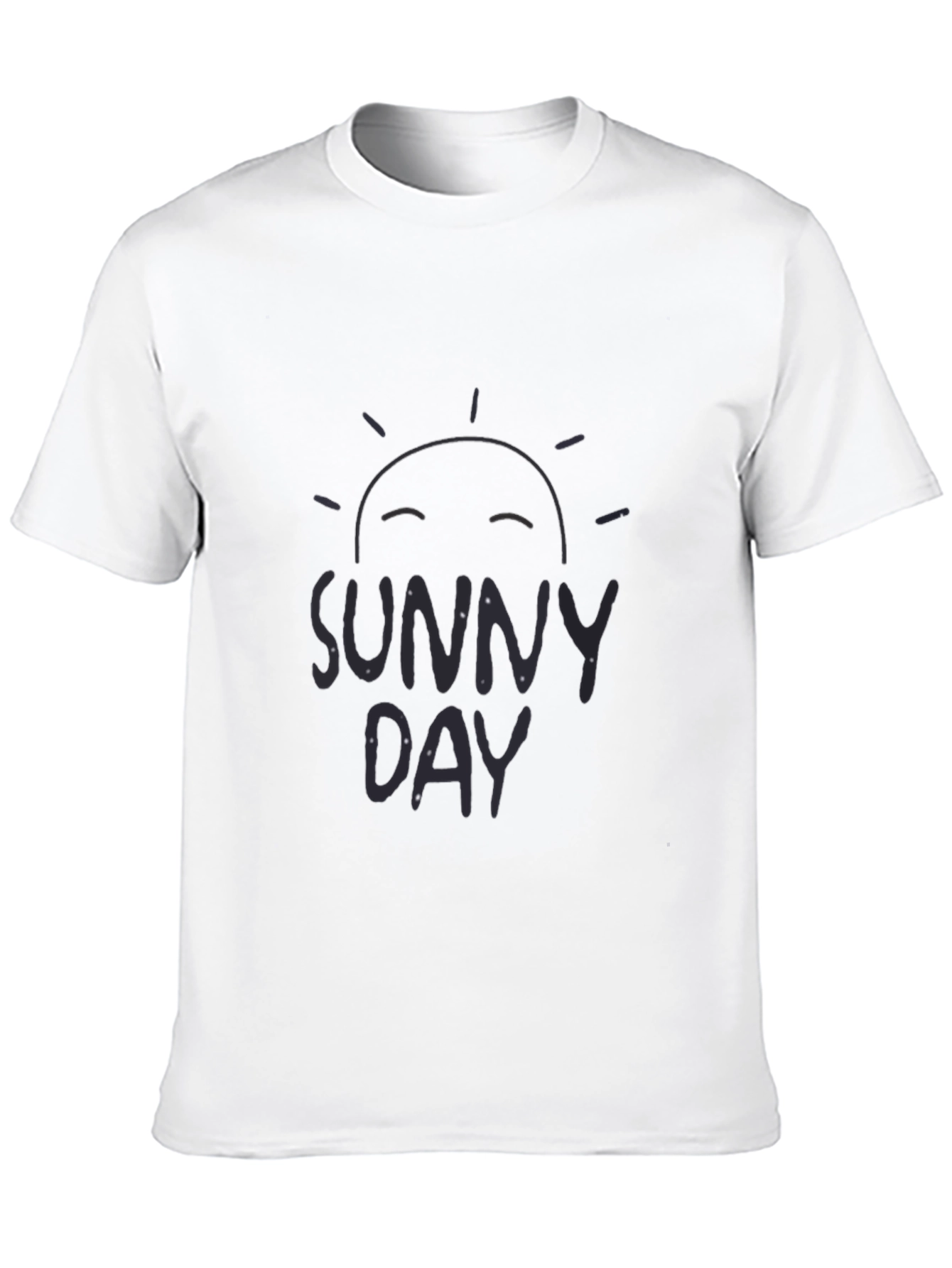 Sunny Day Graphic Tee - Black Cotton Comfort