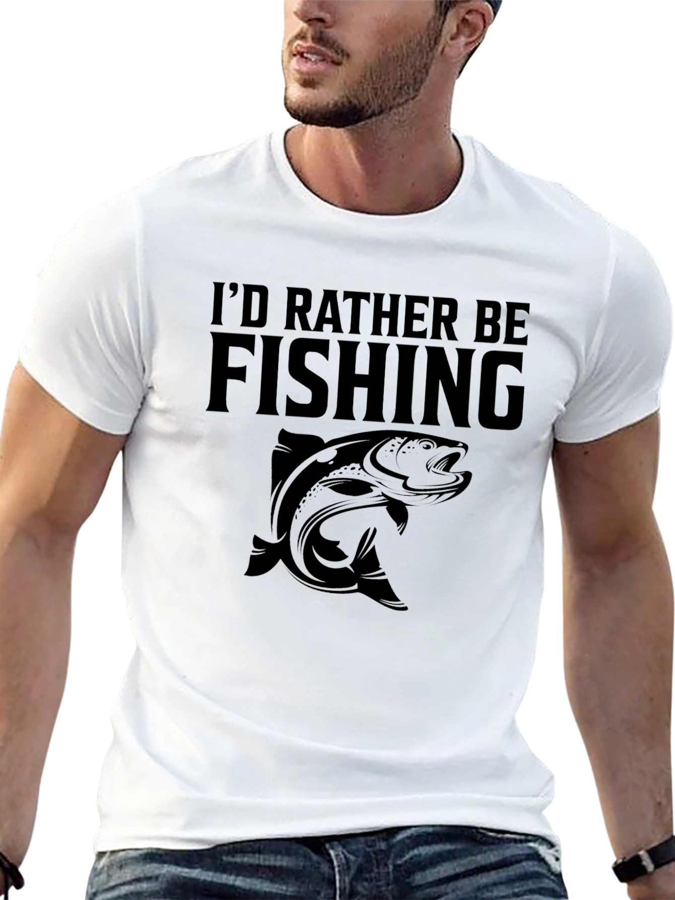 Id Rather Be Fishing T-Shirt - Angler Gift