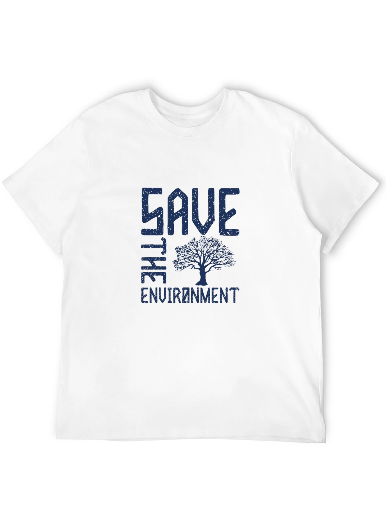 Save the Environment Tree Graphic T-Shirt - Black